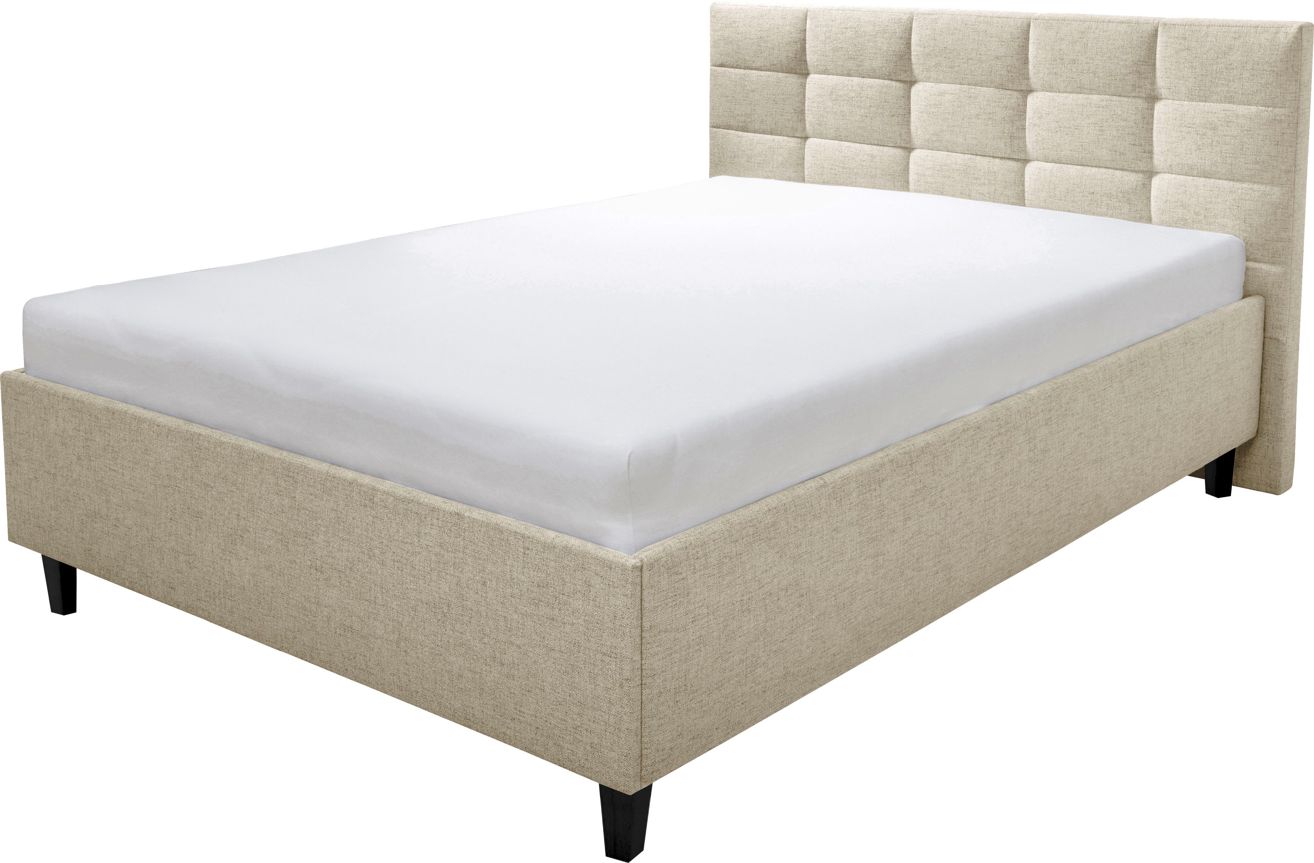 alina Polsterbett Ricardo, Füße schwarz