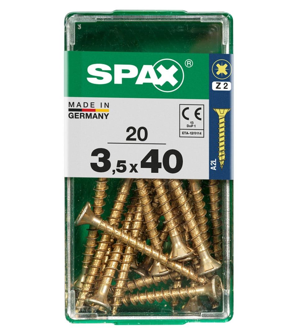 SPAX Holzbauschraube Spax Universalschrauben 3.5 x 40 mm PZ 2 - 20 Stk.