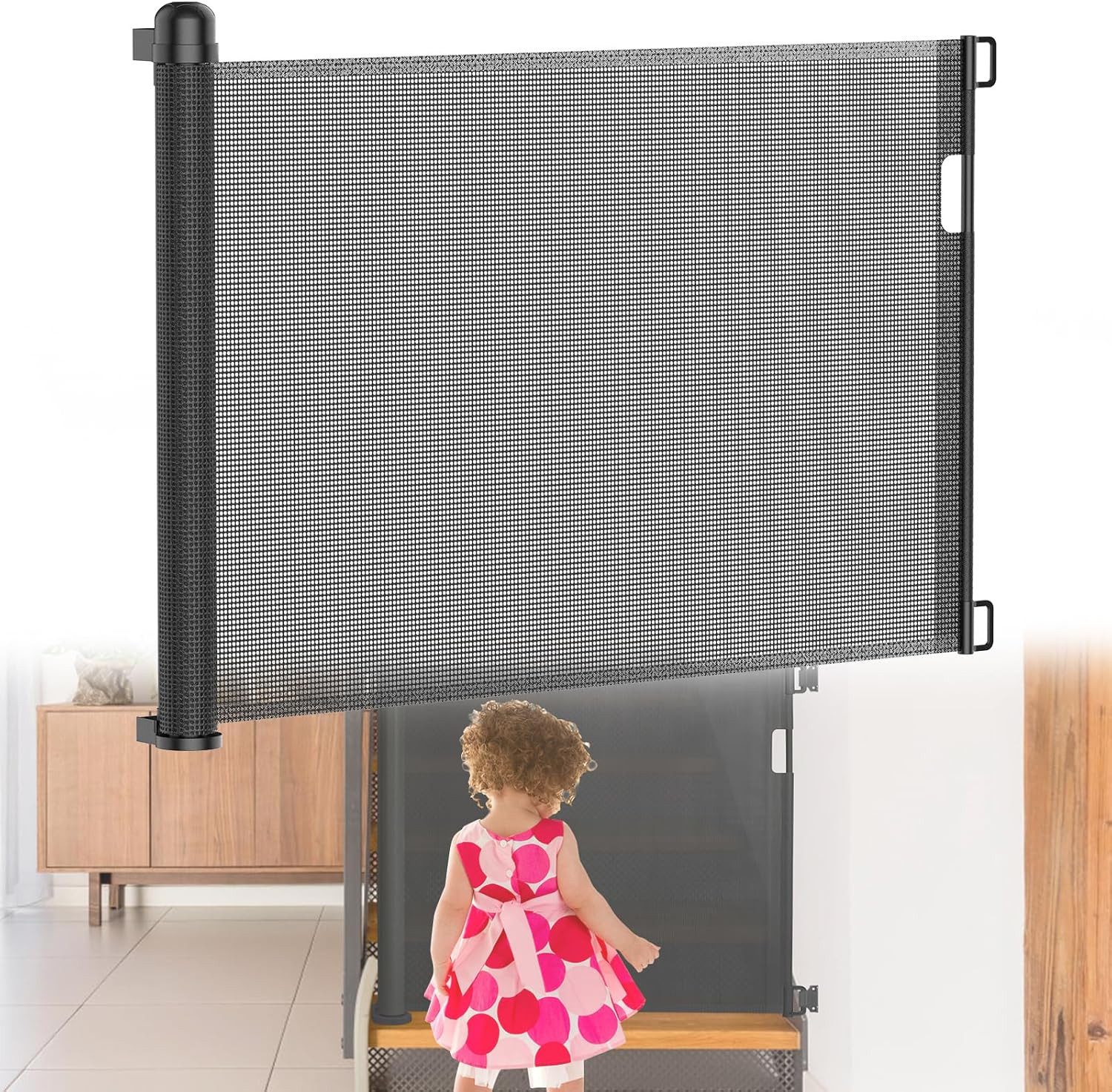 FIVMEN Treppenschutzgitter PVC Türschutzgitter Ausziehbar 0-300 cm, Weiß/Gr günstig online kaufen