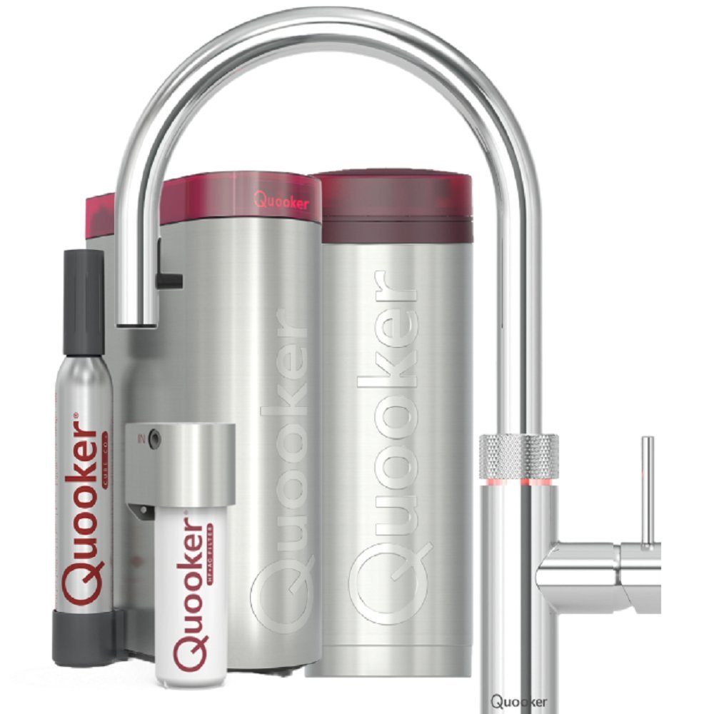 QUOOKER Küchenarmatur Flex Round Set, COMBI+, CUBE verchromt FXRCHR COMBI+ CUBE2 *inkl. 7 JAHRE GARANTIE*