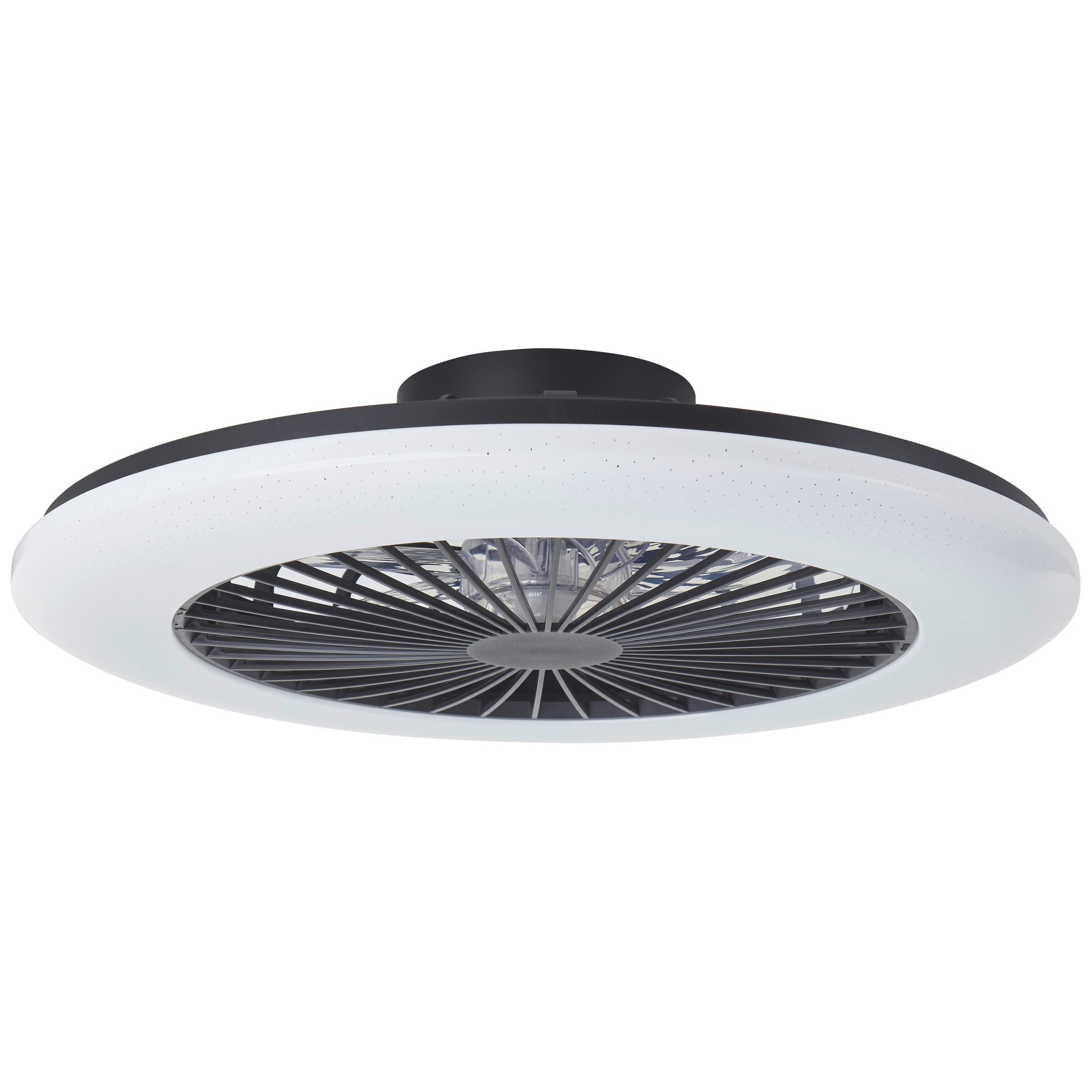 Brilliant LED Deckenleuchte Salerno, Dimmfunktion, Farbsteuerung, Nachtlichtfunktion, RGB, Timerfunktion, LED fest integriert, RGB, warmweiß - kaltweiß, 58 cm mit Ventilator, 6800 lm, dimmbar, RGB, CCT