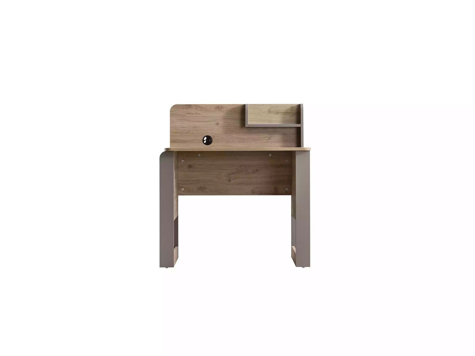 Regal), Arbeitstisch Made Kinderzimmer Schreibtisch (2-St., Braun Schreibtisch Modern JVmoebel + Europe in Holz Regal Schreibtisch