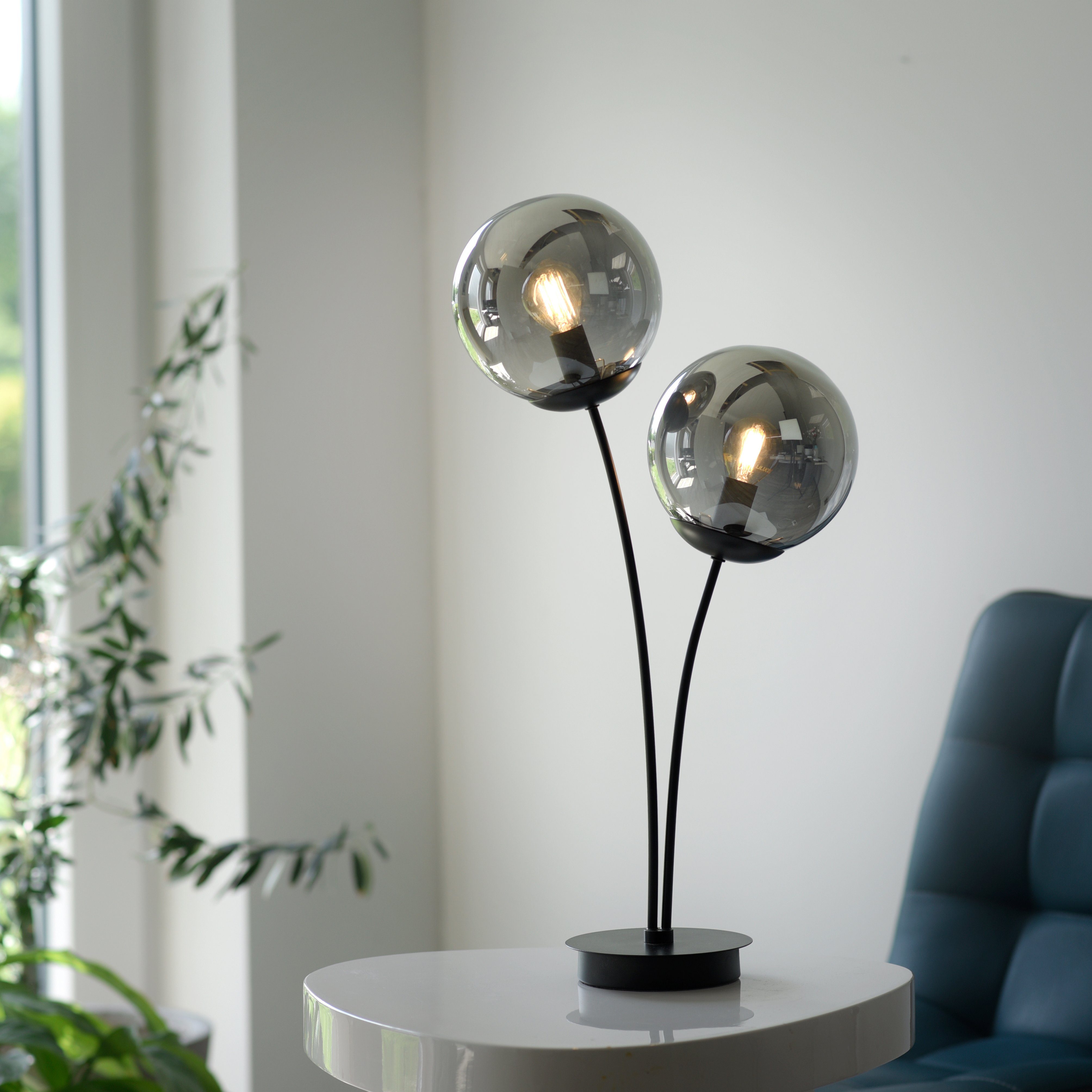 JUST LIGHT Tischleuchte BIG WIDOW, Warmweiß, ExklusiveE14, Schalter, Schnur günstig online kaufen