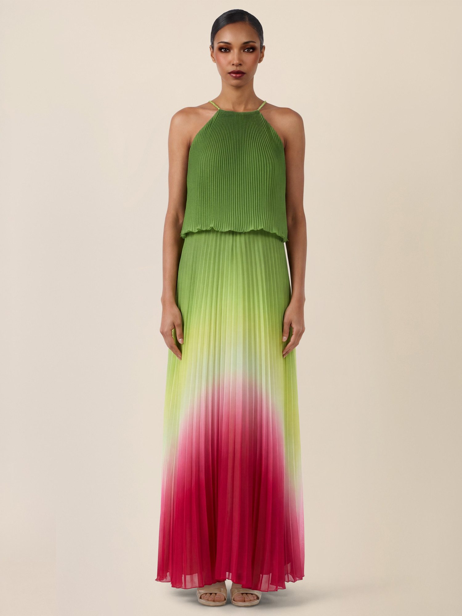 Apart Chiffonkleid mit Farbverlauf