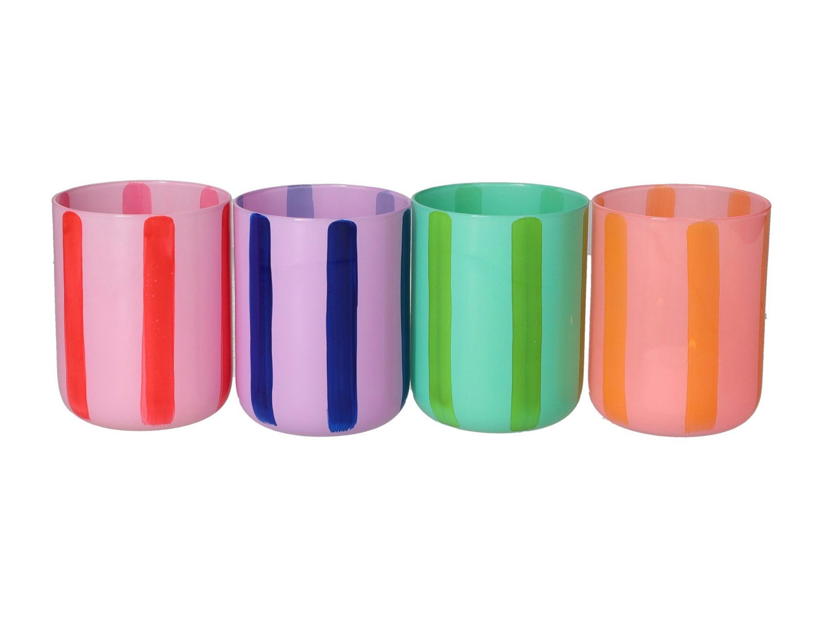 Giftcompany Teelichthalter Linea Teelichthalter gestreift sortiert 8cm (1 Stück)