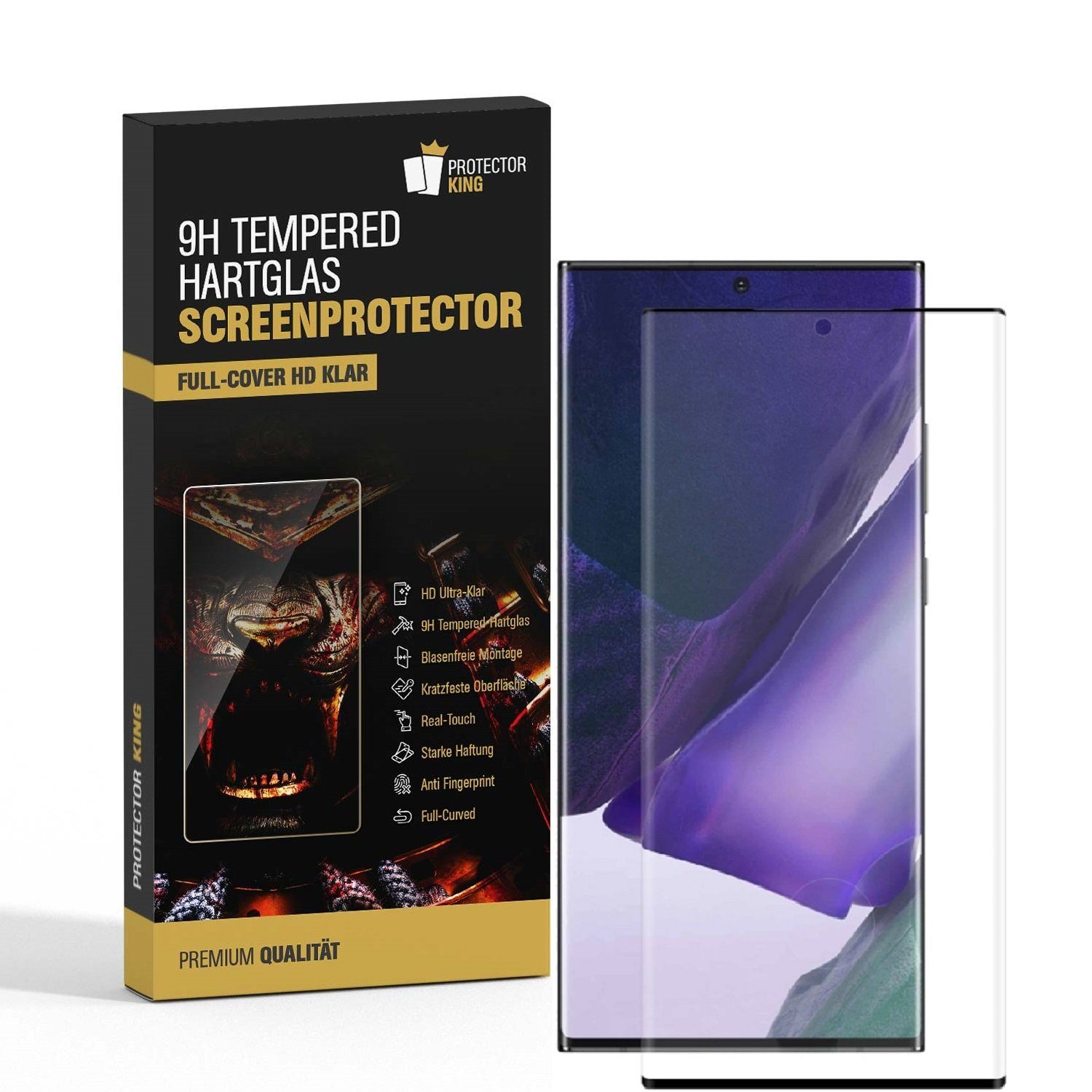 Schutzfolie 2x 9H Panzerglas für Samsung Galaxy Note 20 Ultra FULL CURVED Schutzfo