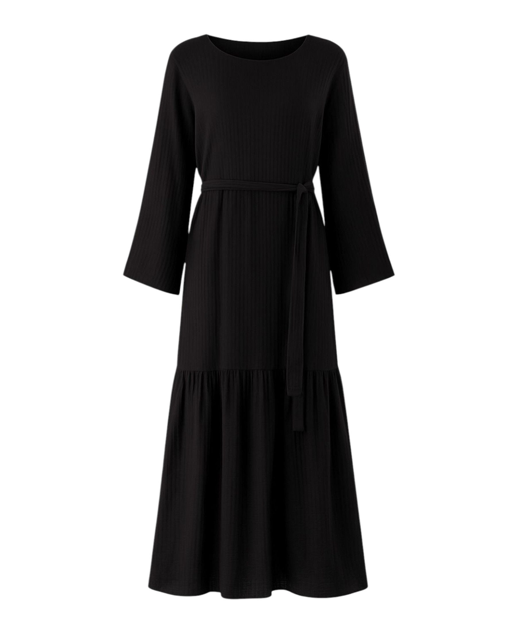 WENOR Sommerkleid Musselin-Kleid, 100 % Baumwolle, Volantsaum, günstig online kaufen