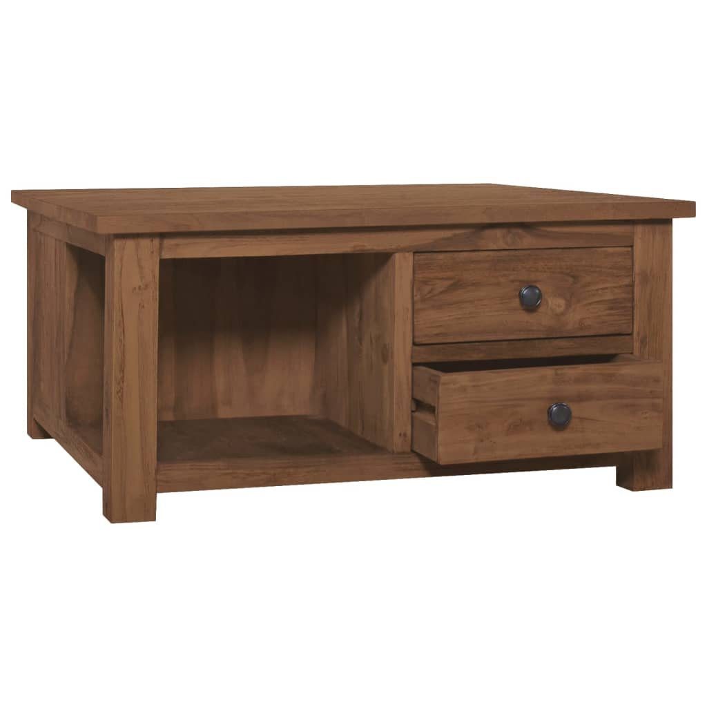 Couchtisch vidaXL 68x68x33 cm Massivholz Couchtisch Teak