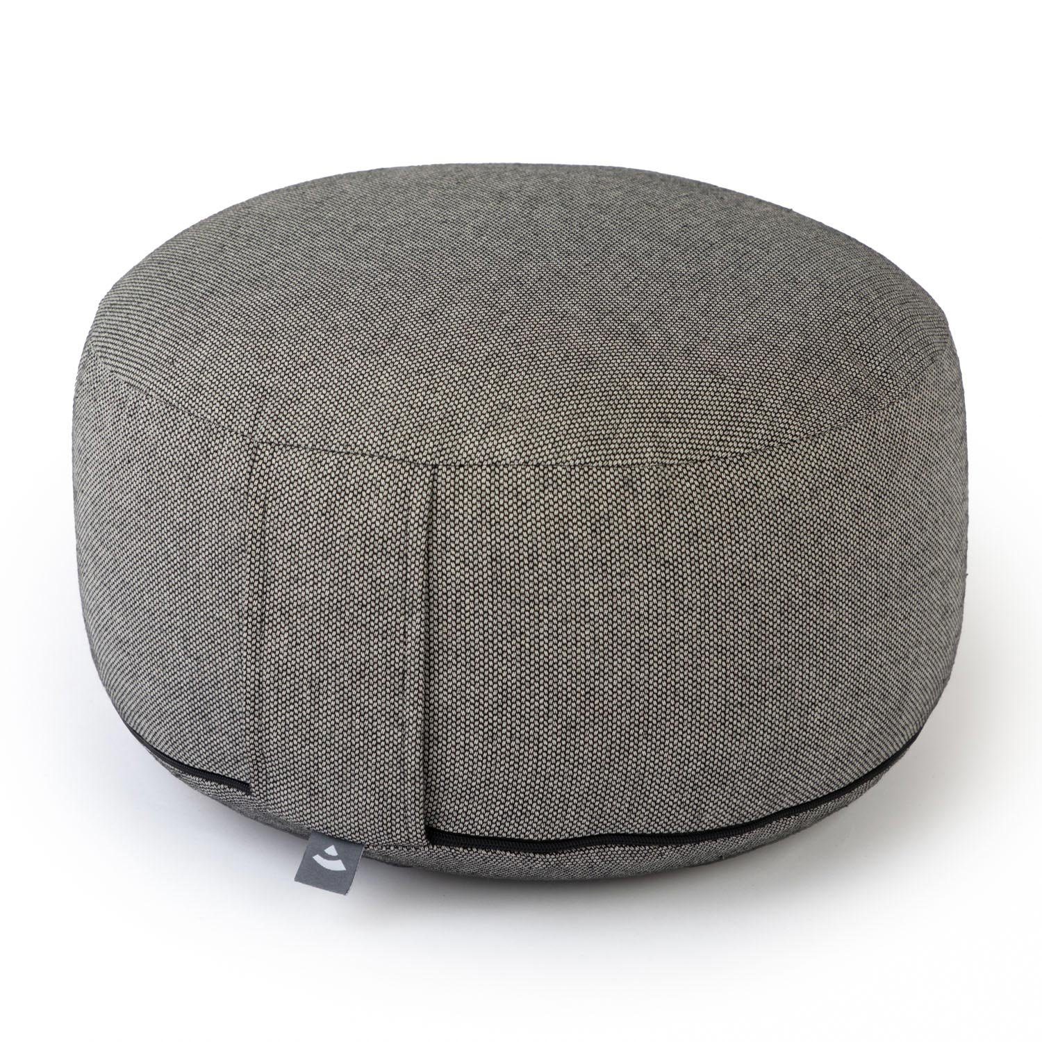 bodhi Meditationskissen RONDO Meditationskissen CLASSIC dobby schwarz, Dinkelhülsen