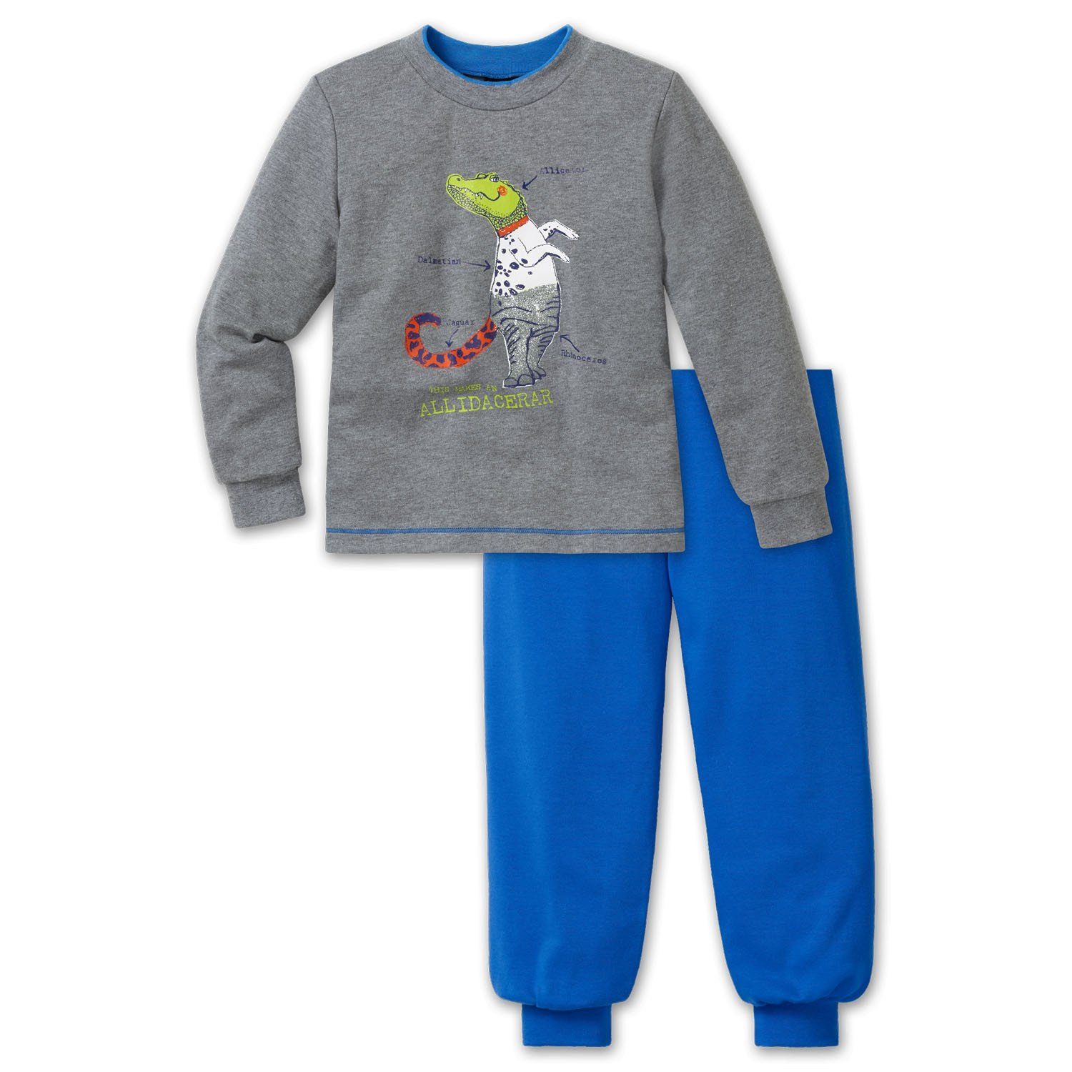 Schiesser Pyjama Krogufant (Set, Set) Jungen Schlafanzug lang, Langarm,  100% Baumwolle