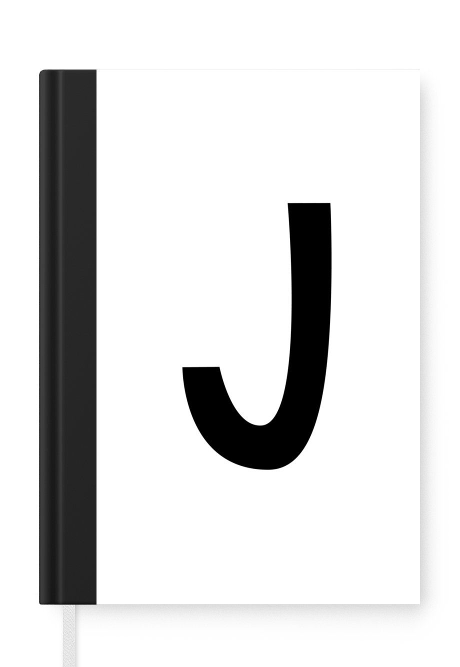 Tagebuch, A5, Seiten, Journal, Alphabets Haushaltsbuch Notizbuch einem MuchoWow Notizheft, 98 Kinder Buchstaben auf Merkzettel, des der Illustration "J" weißen,