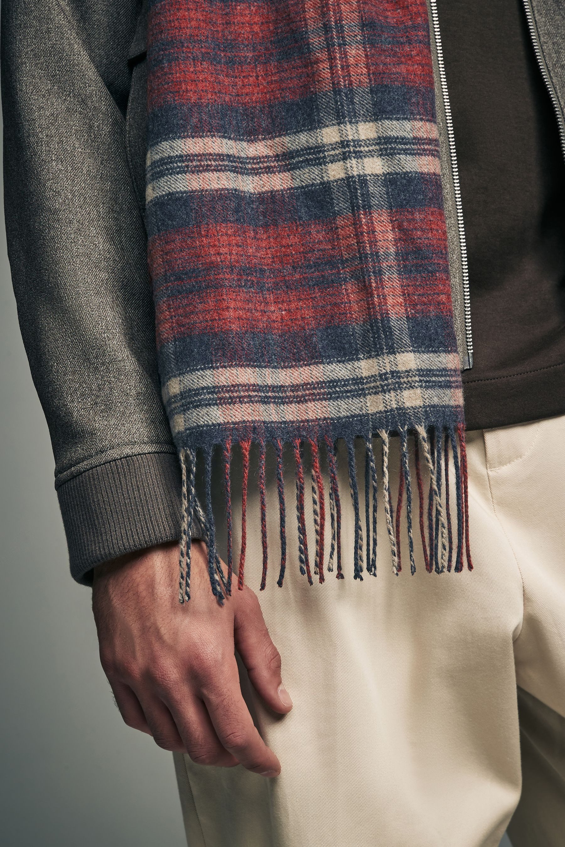 Next Schal Webschal mit Karomuster, (1-St)