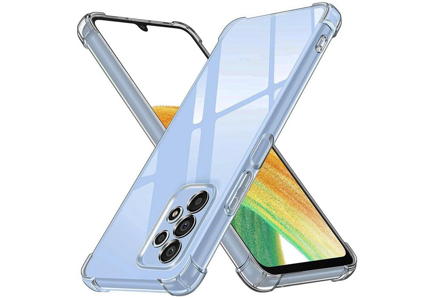 CoolGadget Handyhülle Anti Shock Rugged Case für Samsung Galaxy A33 5G 6,4 Zoll, Slim Cover mit Kantenschutz Schutzhülle für Samsung A33 5G Hülle
