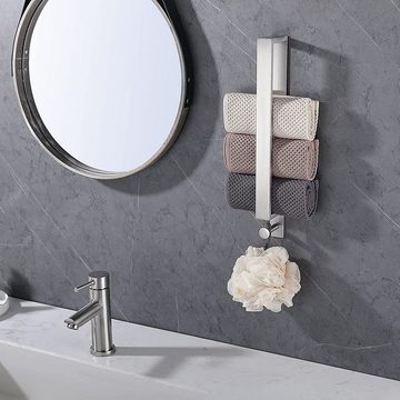 zggzerg Handtuchhalter Ohne Bohren Handtuchhalter mit Haken für Bad und Gästezimmer