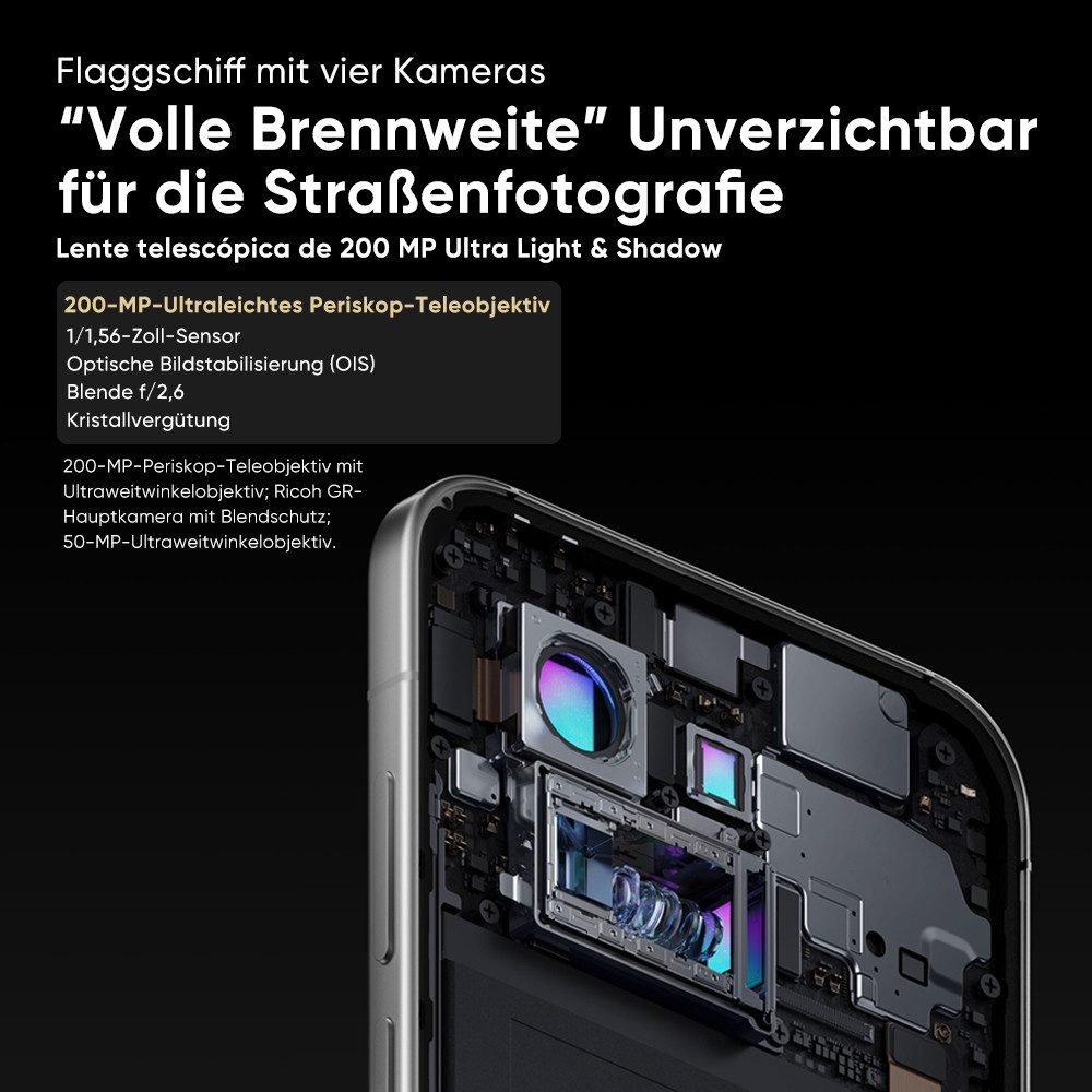 Realme Realme GT 8 Pro 5G Handy, 16+512 GB, Snapdragon 8 Elite Gen 5 Chipset Smartphone (17,25 cm/6.79 Zoll, 512 GB Speicherplatz, 50 MP Kamera)
