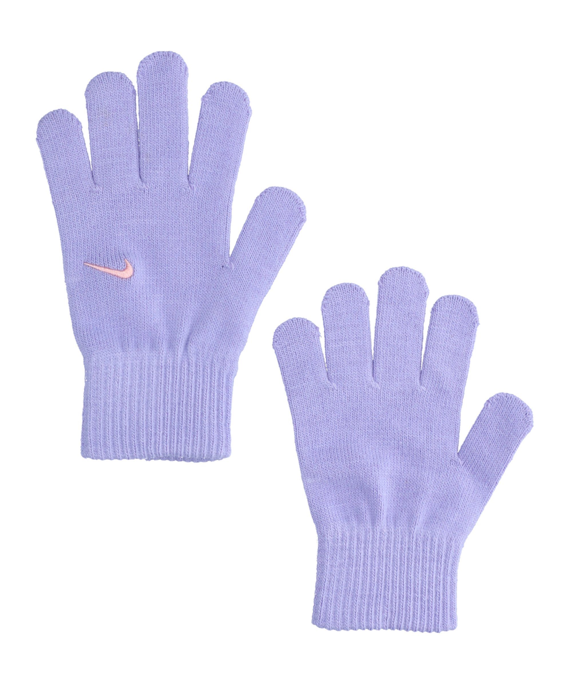 Kids Nike Handschuhe lila Swoosh Knit 2.0 Feldspielerhandschuhe