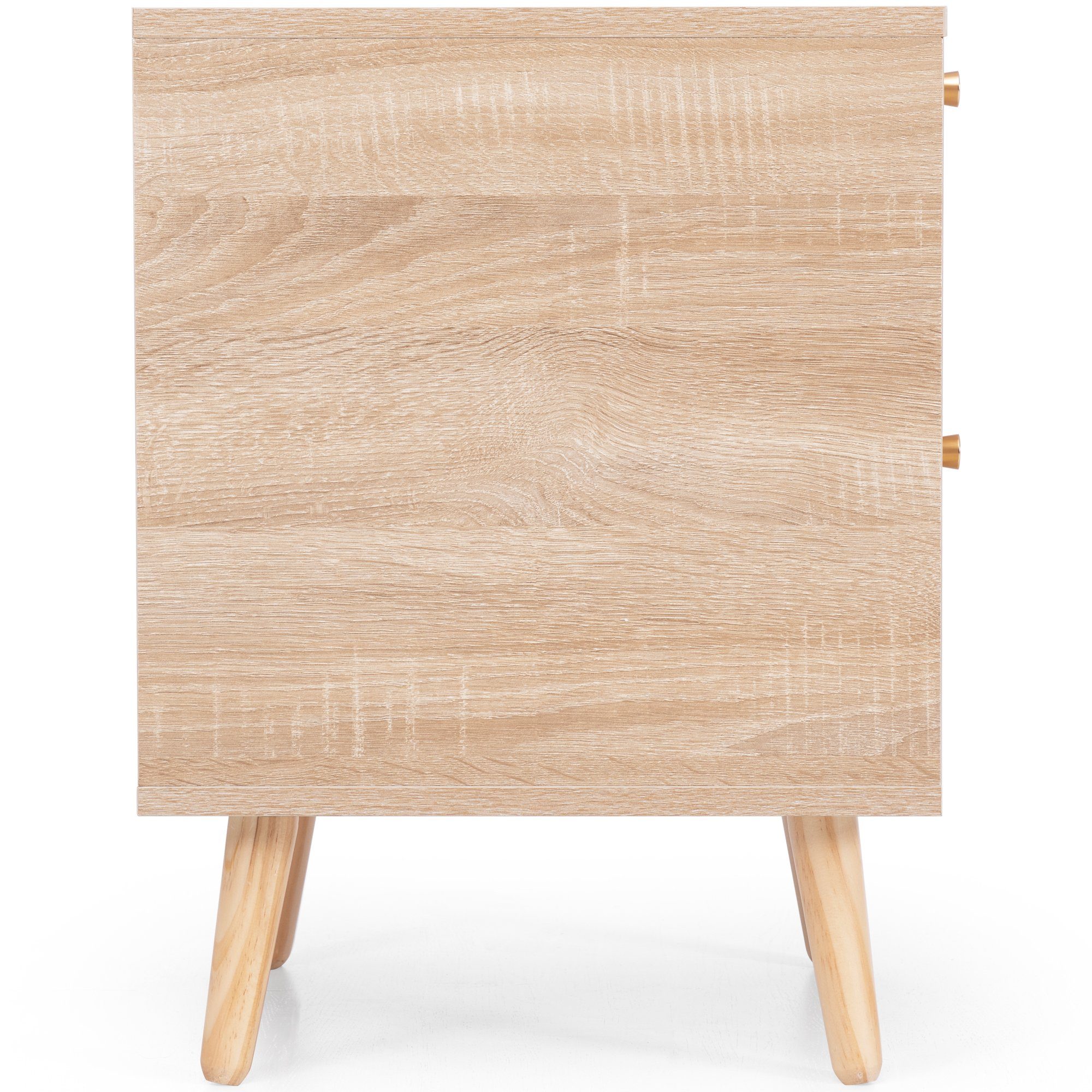 Nachttisch (1-St), Nachtschrank Nachtkommode Beistelltisch mit 2 Schubladen für Boxspringbett, 40 x 40 x 55 cm