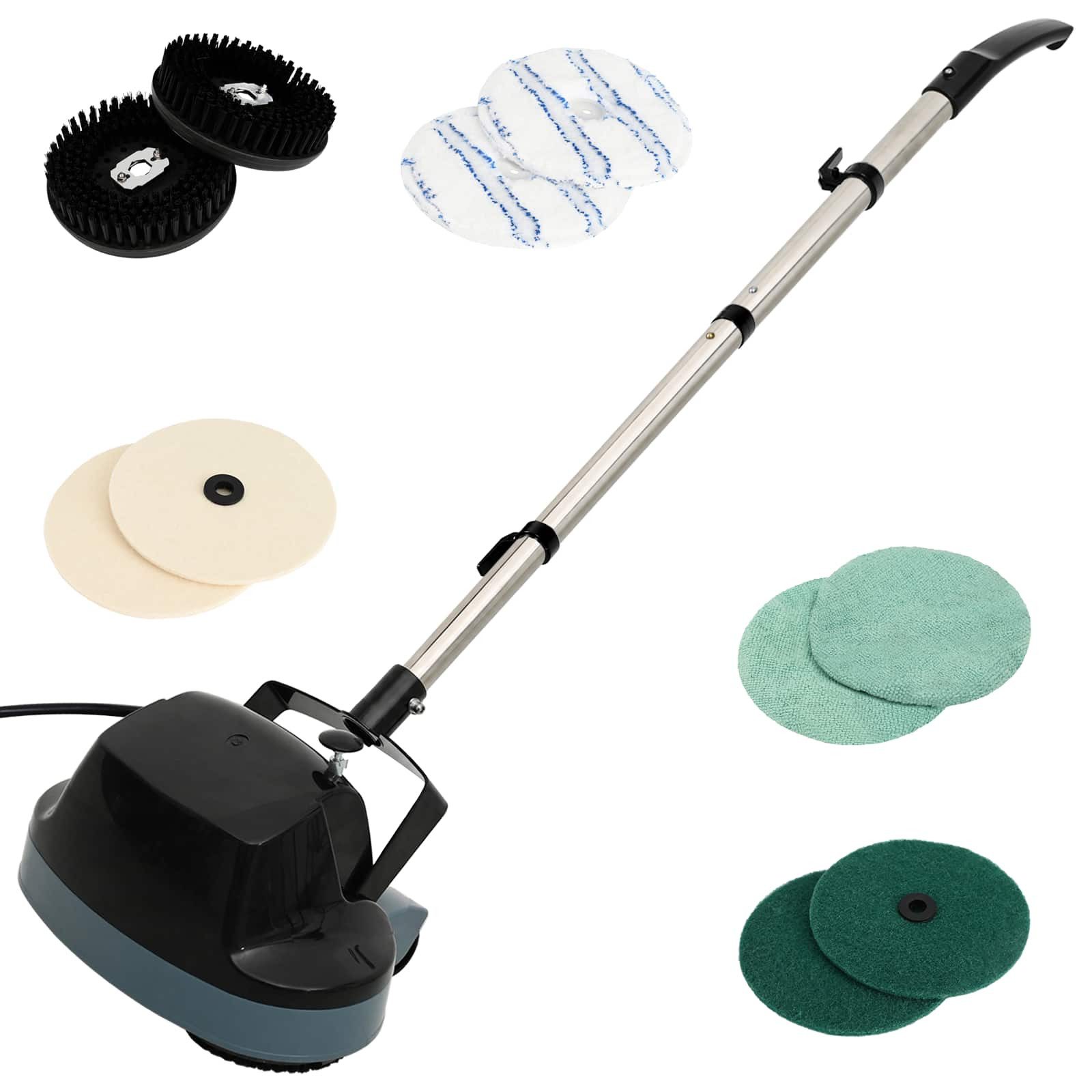 vidaXL Poliermaschine 5-in-1 Doppelkopf-Bodenschrubber & Polierer Schwarz, (1 tlg)