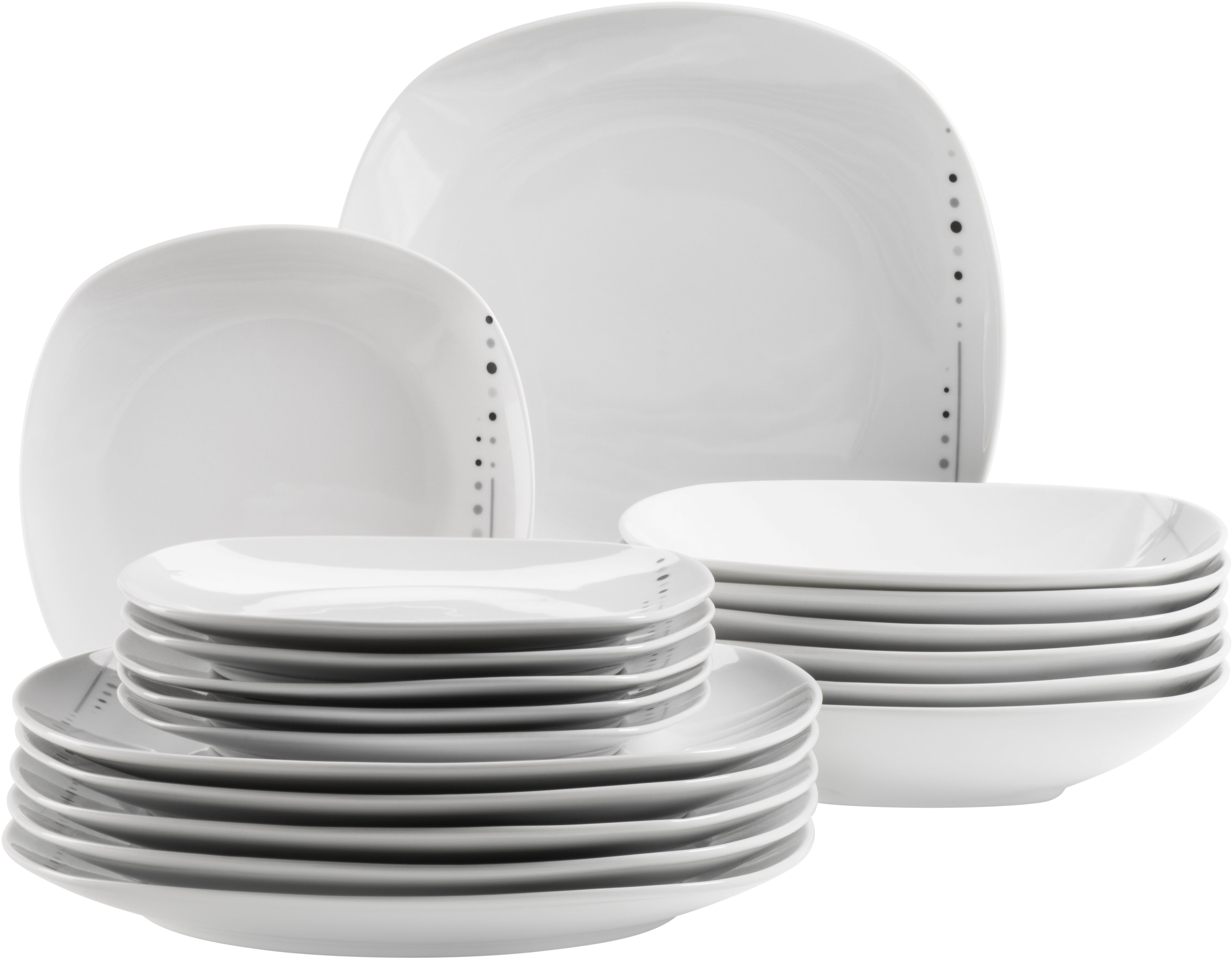 Teller-Set FADILLA, Geschirr-Set, Porzellan