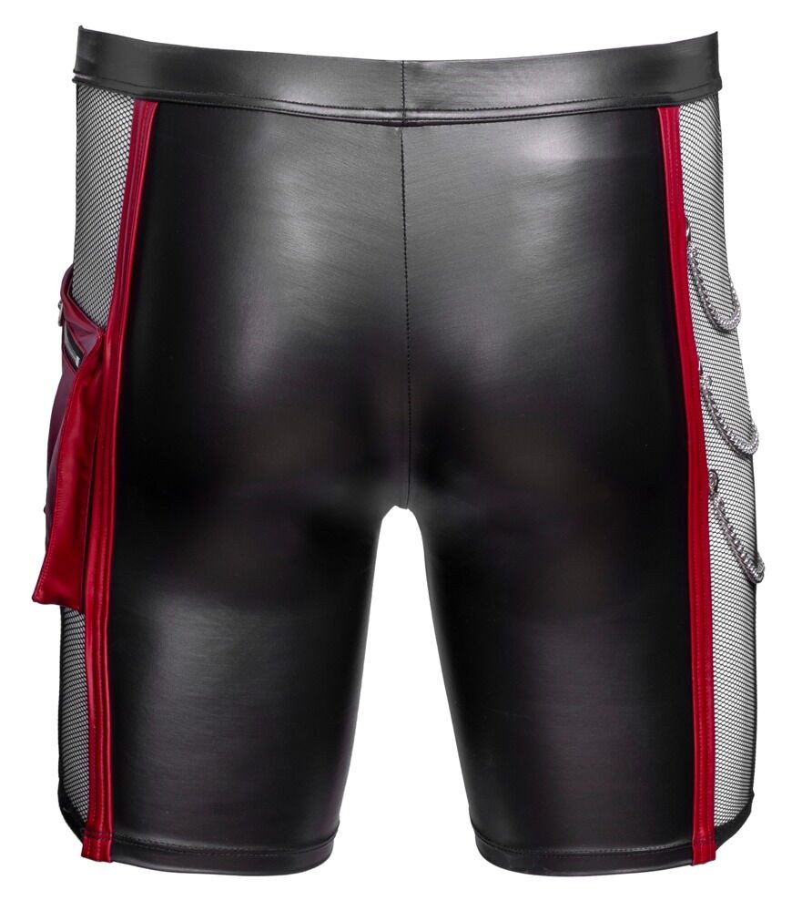 NEK Boxershorts Boxershorts mit Reißverschluss uns seitlichem Netz mit Ketten - schwar (1-St) Cooler Mattlook und seitliches Netz – Bild 5 von 5