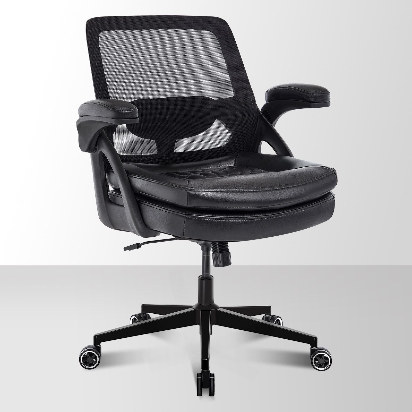 BERYTH Bürostuhl Schreibtischstuhl Drehstuhl mit Netzbespannung Ergonomisch (1 St), sanfte Wippfunktion 90°-115° & 8,5 cm Höhenverstellung
