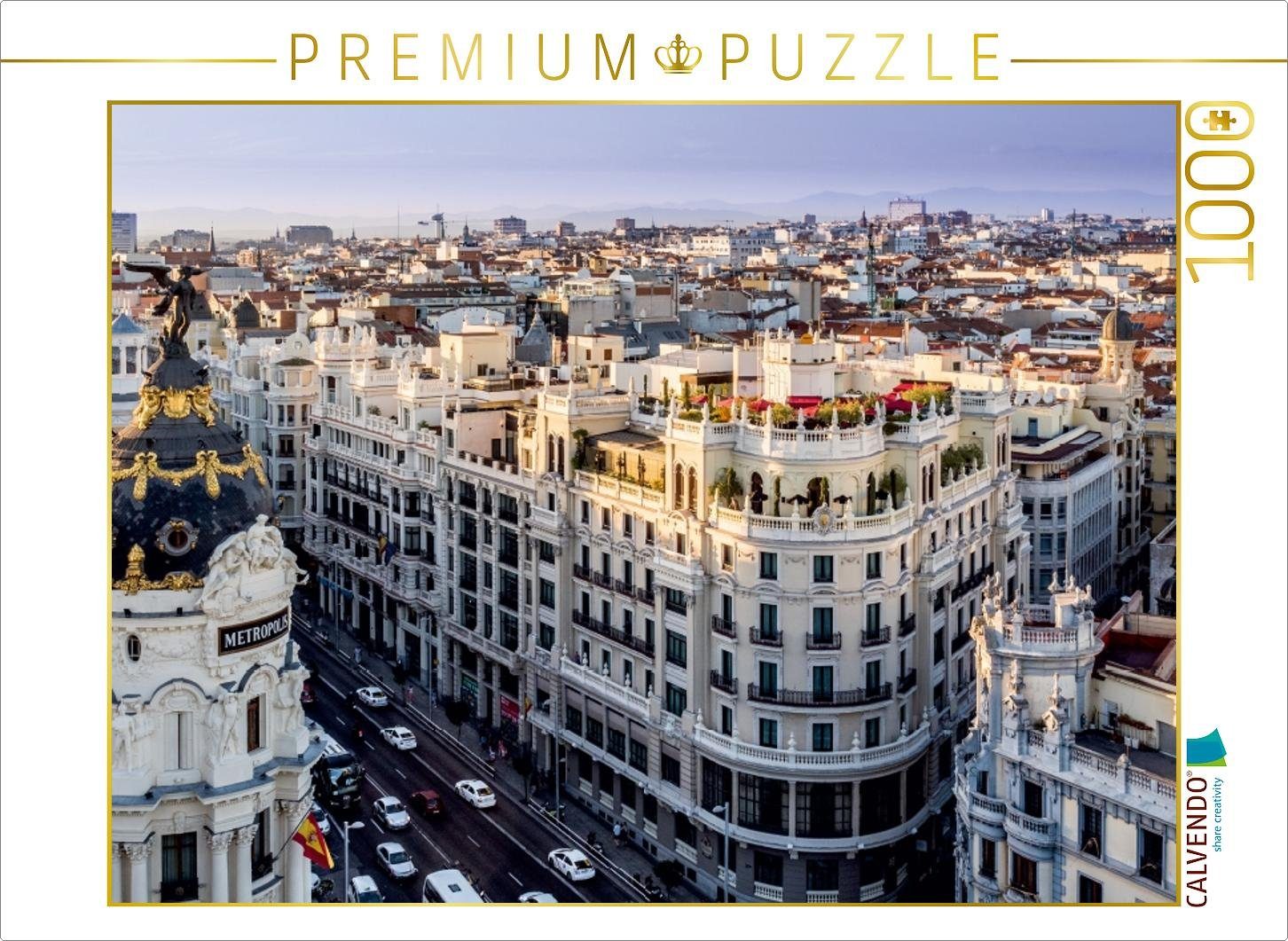 CALVENDO Puzzle CALVENDO Puzzle Blick über Madrid 1000 Teile Lege-Größe 64 x 48 cm Foto-Puzzle Bild von Thomas Krebs, 1000 Puzzleteile
