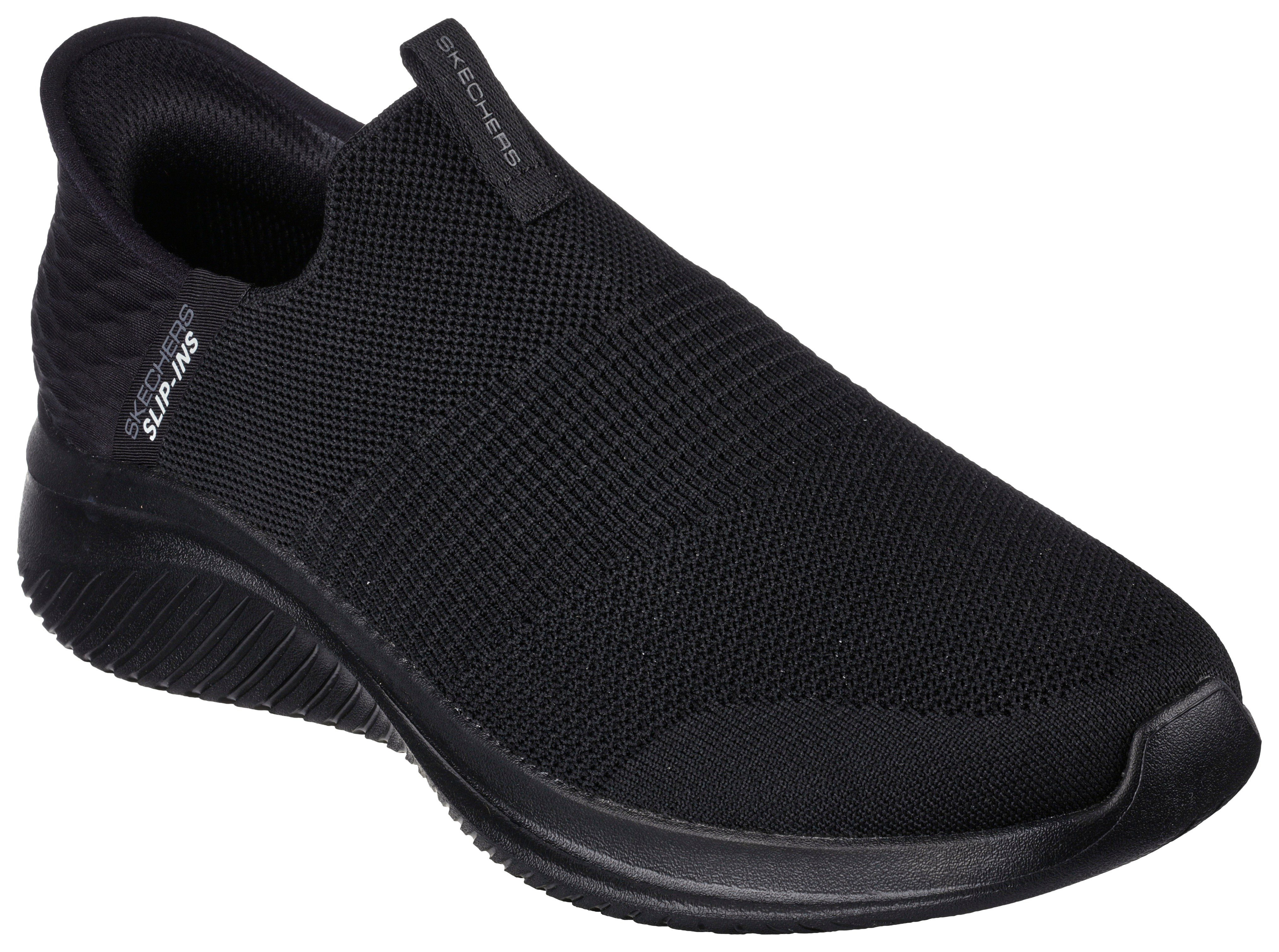 Skechers gepolsterter 3.0-SMOOTH weich STEP SCHWARZ Sneaker mit ULTRA Innensohle (20203023) FLEX Slip-On