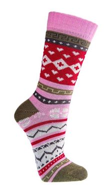Wowerat Norwegersocken Bunte Norweger Socken mit schönem Muster Hygge mit Wolle (3 Paar)