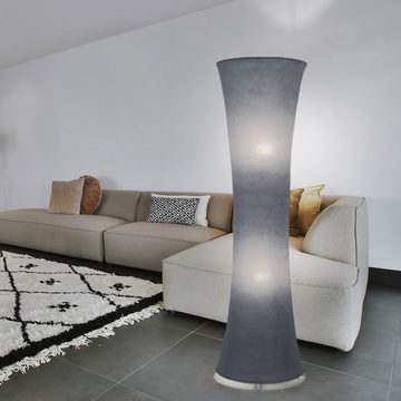 etc-shop LED Stehlampe, Leuchtmittel inklusive, Warmweiß, Steh Leuchte Wohn Zimmer Textil Fuß Schalter Beleuchtung grau