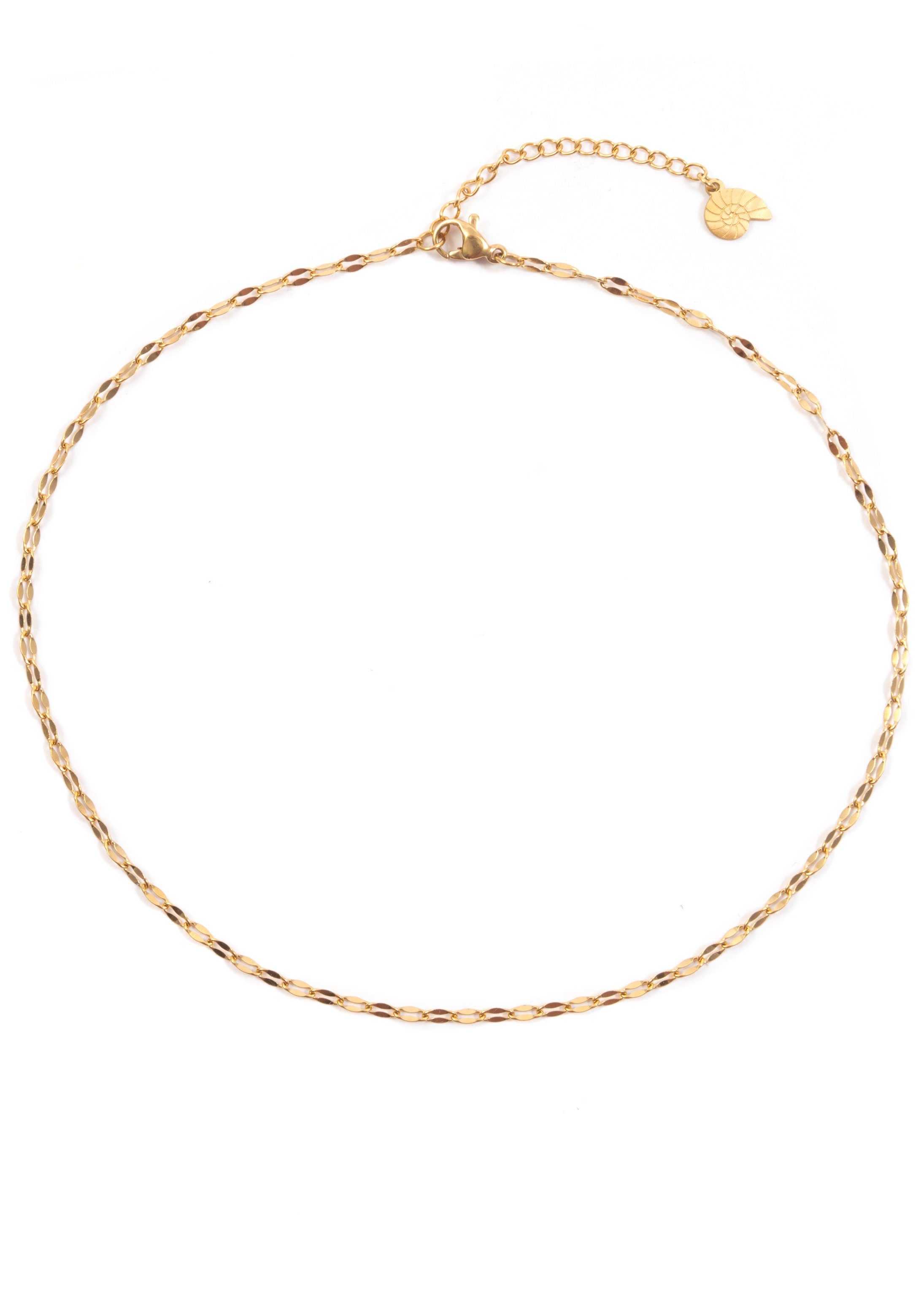 Hey Happiness Choker Rolo Kette Damen, Kurze Edelstahl Halskette ohne Anhänger, wasserfest