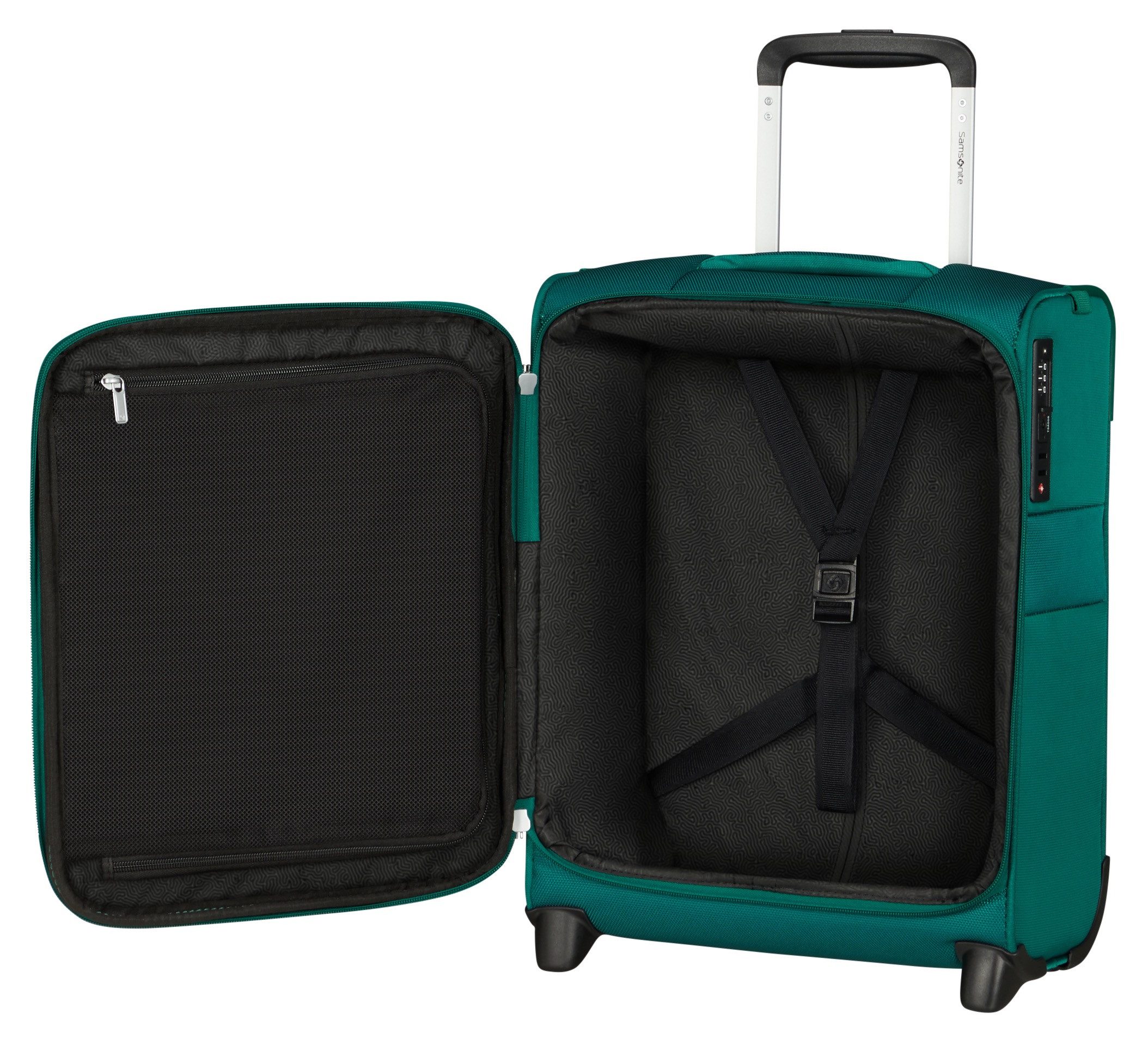 Samsonite Weichgepäck-Trolley UPRIGHT 45/16 UNDERSEATER, 2 Rollen, aus Polyester, mit Reißverschlussfach und Spanngurt im Innenraum – Bild 4 von 5