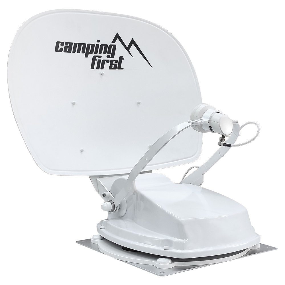 plus Sat Camping Antenne Satmex First Satelllitenantenne vollautomatische Sat-Anlage Camping weiß 55
