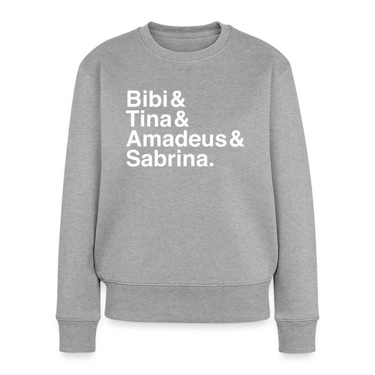 Spreadshirt Sweatshirt Bibi Und Tina Amadeus Sabrina Typographie weiß Damen Premium Пуловери (1-tlg)