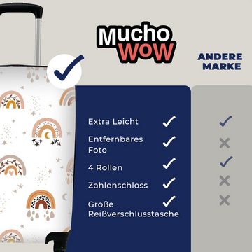 MuchoWow Handgepäckkoffer Muster - Regenbogen - Dekoration, 4 Rollen, Reisetasche mit rollen, Handgepäck für Ferien, Trolley, Reisekoffer