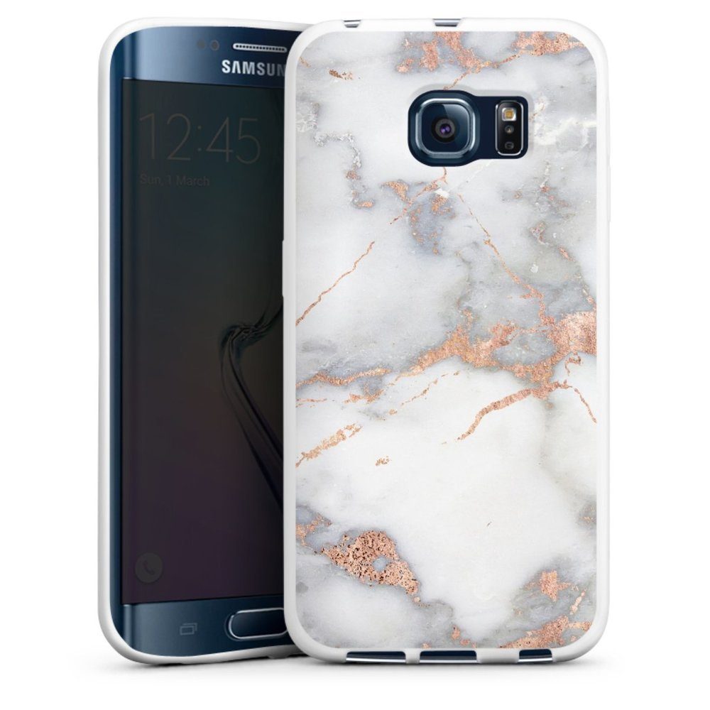 DeinDesign Handyhülle »White and golden marble look« Samsung Galaxy S6 Edge,  Hülle Gold Marmor Glitter online kaufen | OTTO