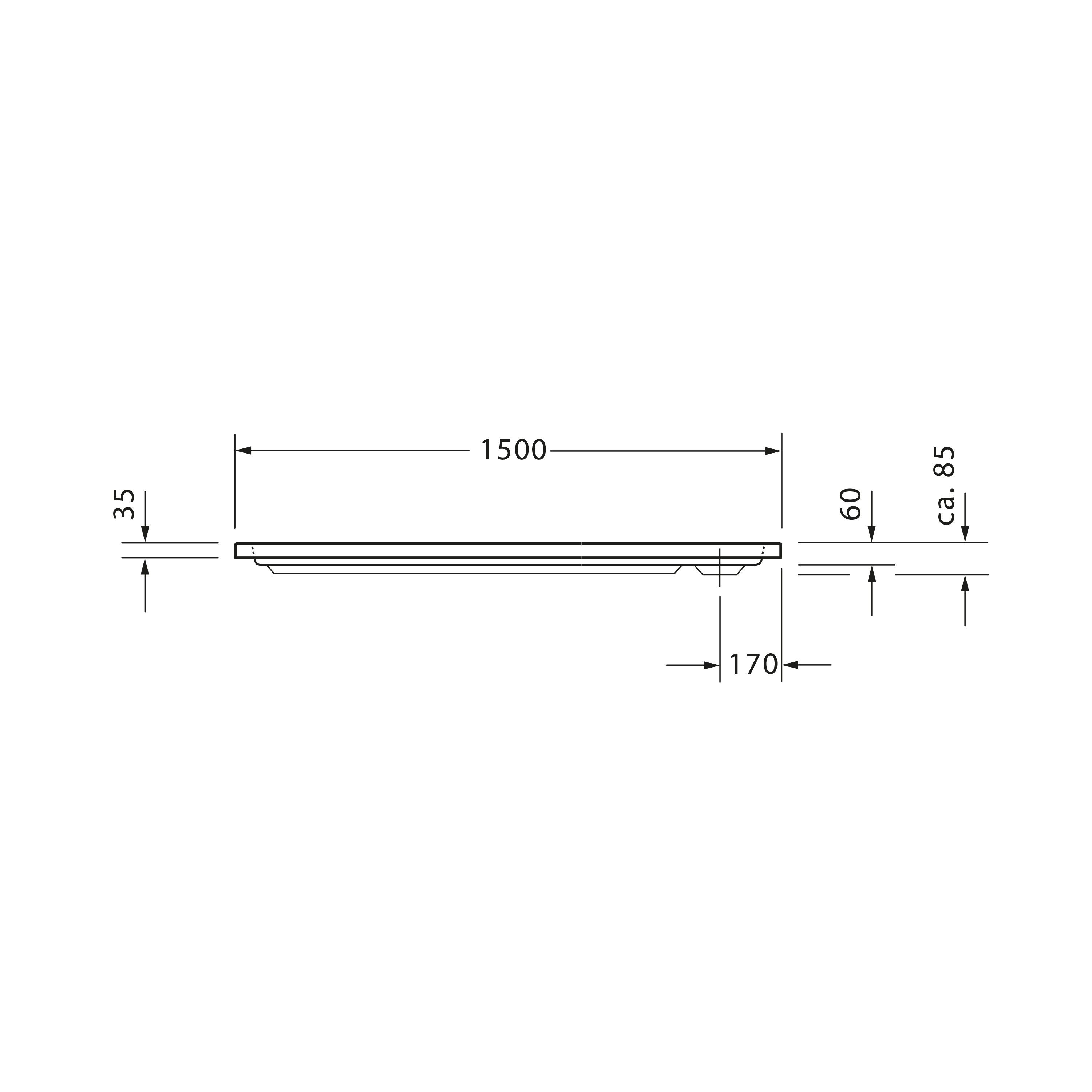 Duravit Duschwanne D-Code 150x75cm Weiß Rechteck Ablaufdurchmesser 90mm, rechteckig, Sanitäracryl, 1-St.