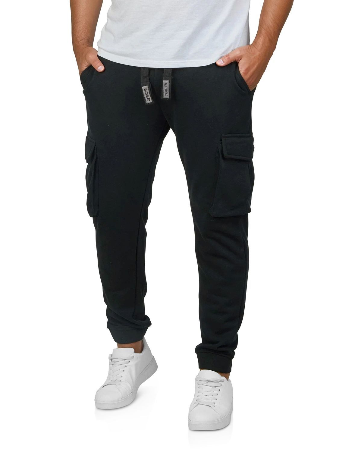 riverso Sweathose Herren Trainigshose RIVLoris Regular Fit Jogginghose mit Cargotaschen