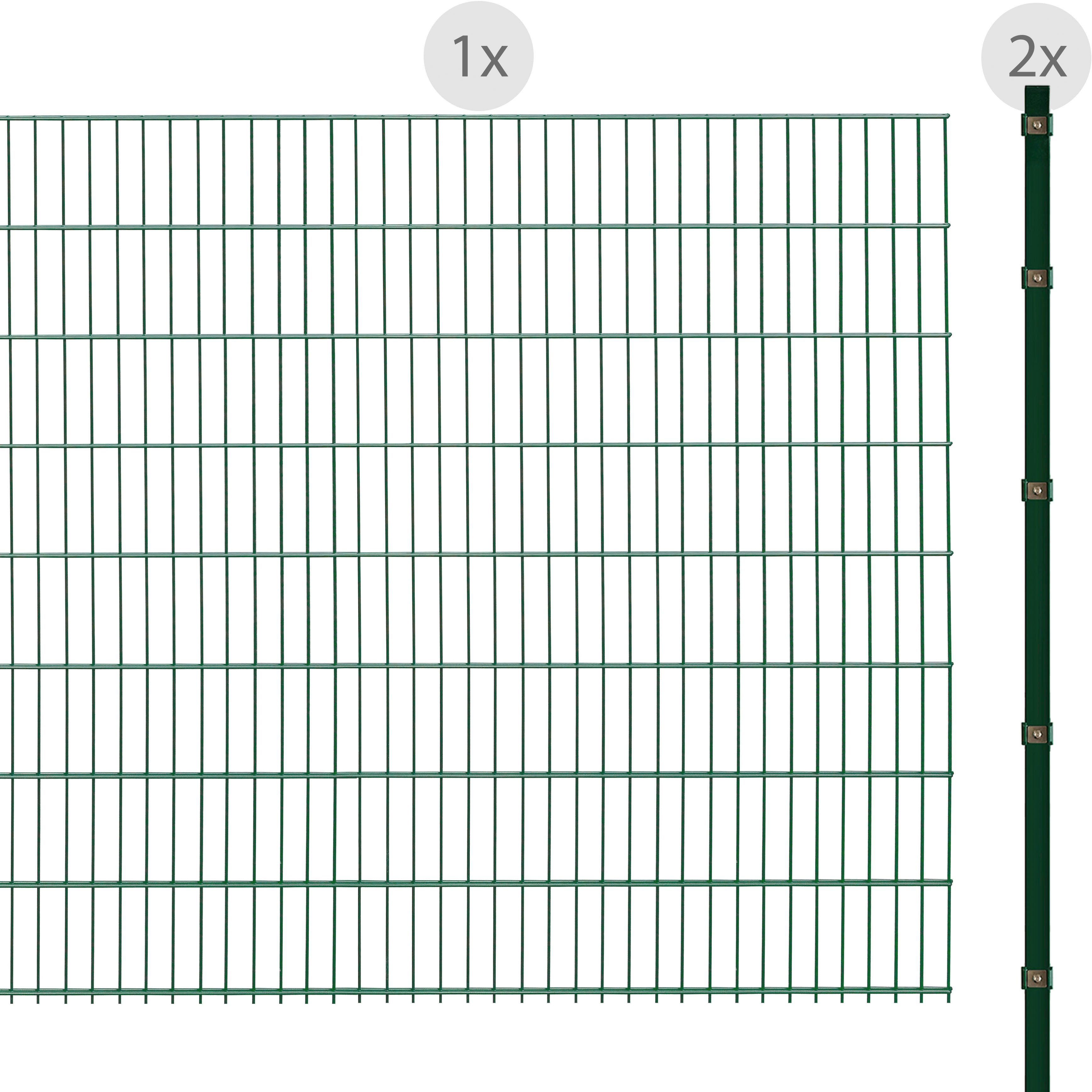 Arvotec Doppelstabmattenzaun ESSENTIAL 163 zum Einbetonieren, (Set), Zaunhöhe 163 cm, Zaunlänge 2 - 60 m