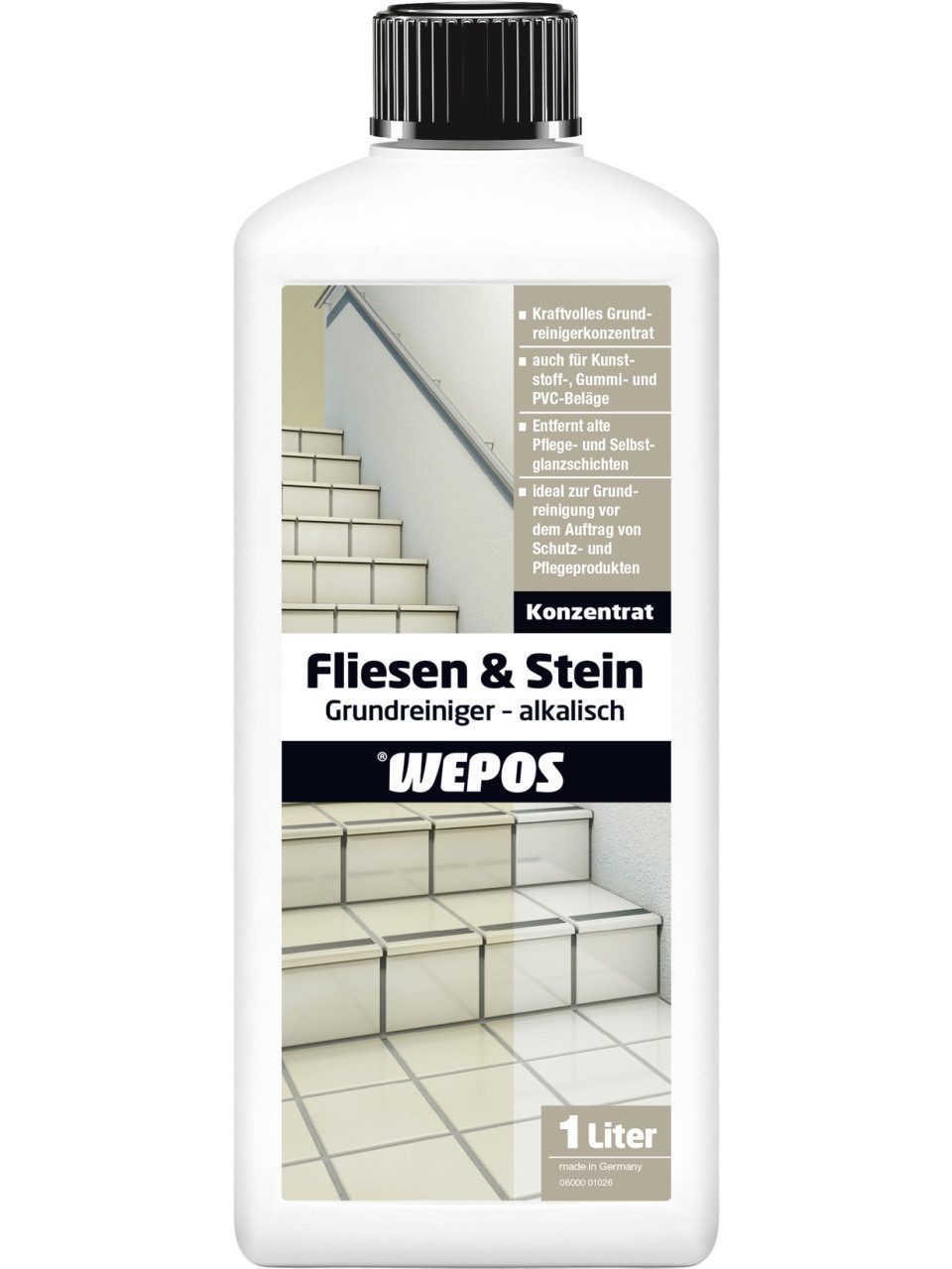 WEPOS CHEMIE GMBH Wepos Fliesen- und Steinreiniger 1 L Vinyl- und Designbodenreiniger