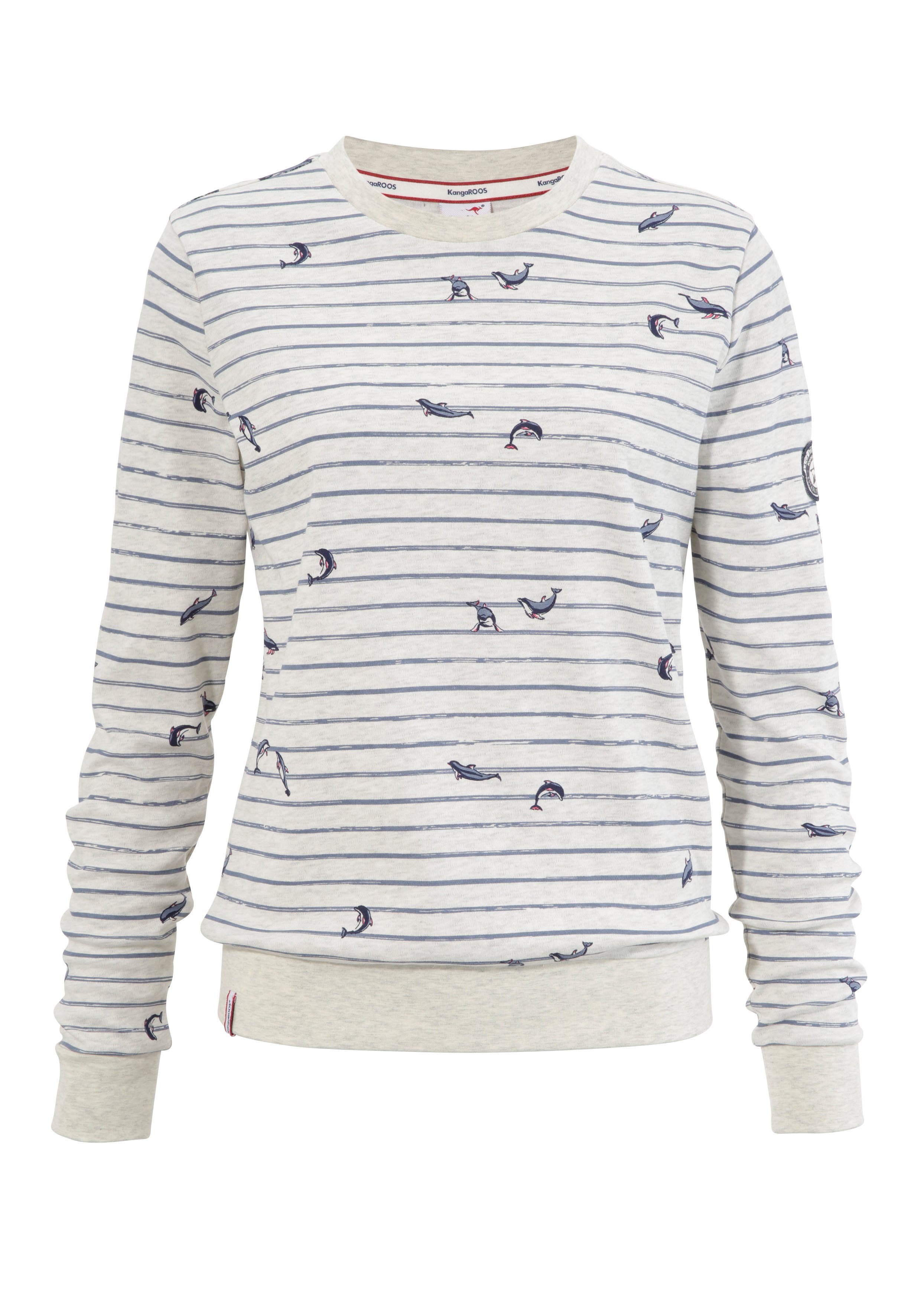 KangaROOS Sweatshirt, Langarm, figurumspielender Schnitt, Rundhalsausschnit günstig online kaufen