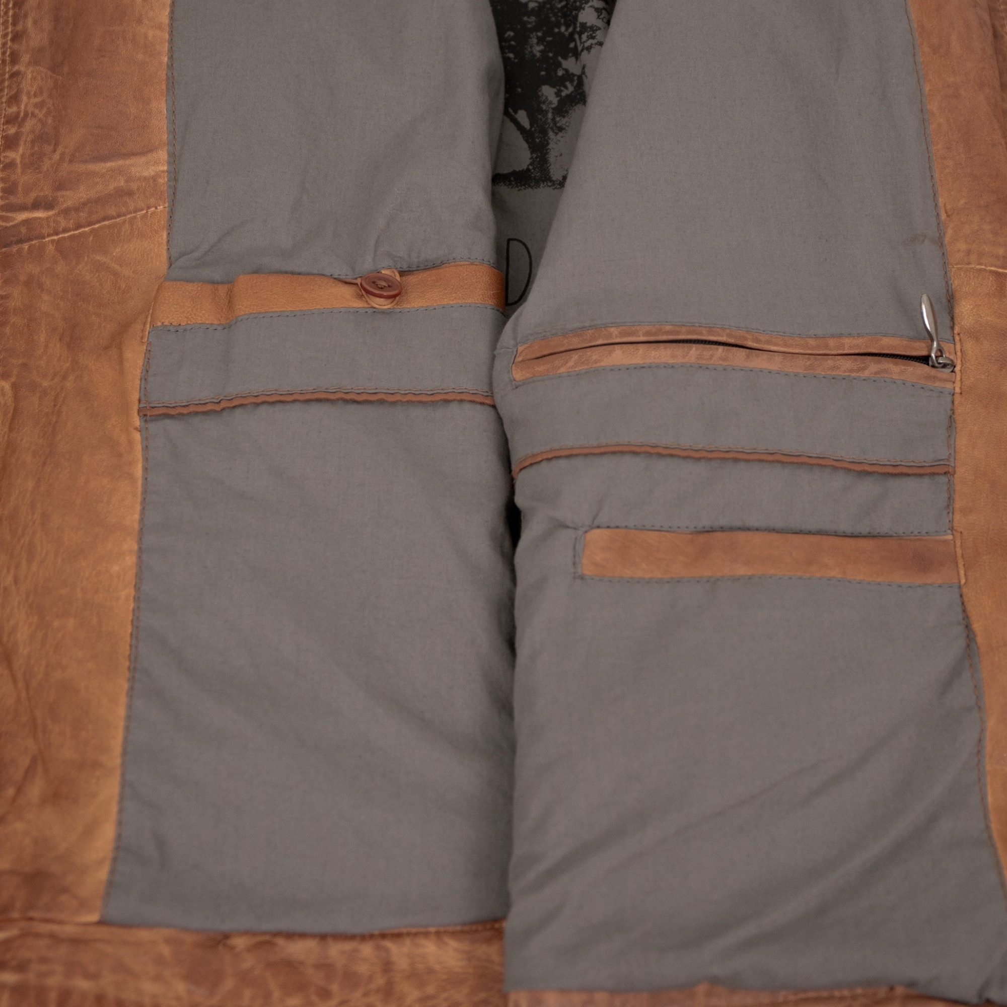 Maddox Lederjacke Jecki MADDOX - Damen Lederjacke Lammnappa cognac – Bild 5 von 5