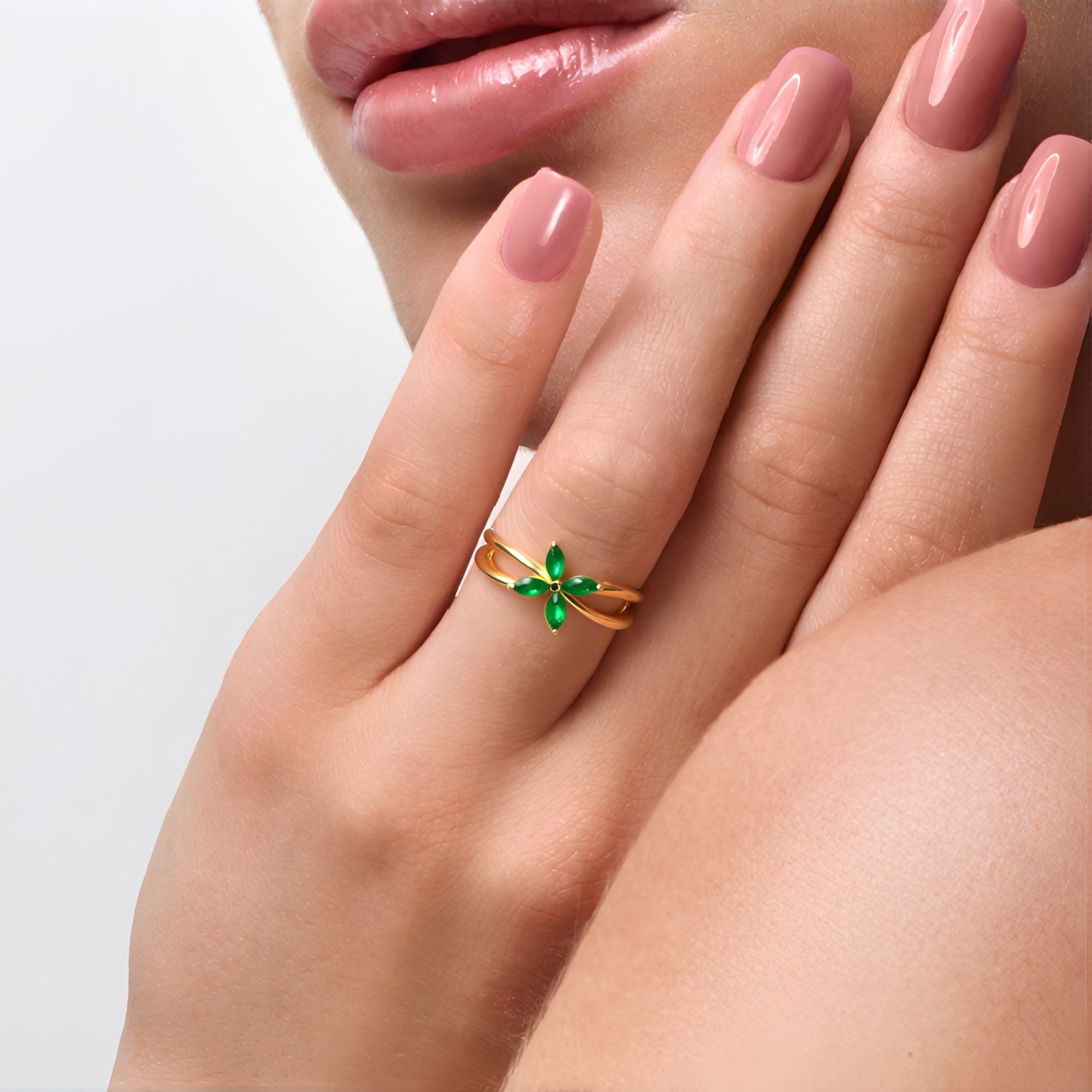 Cavill Goldring Nova Era Smaragd Gold Ring (1-tlg)