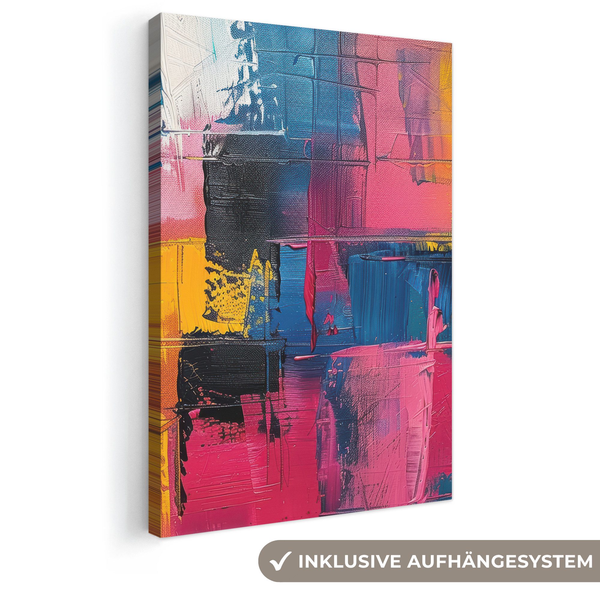 OneMillionCanvasses® Leinwandbild Lackierung - Kunst - Modern - Abstrakt, Fotodruck (1 St), Leinwand Canvas Wandbild, Wanddekoration 20x30 cm