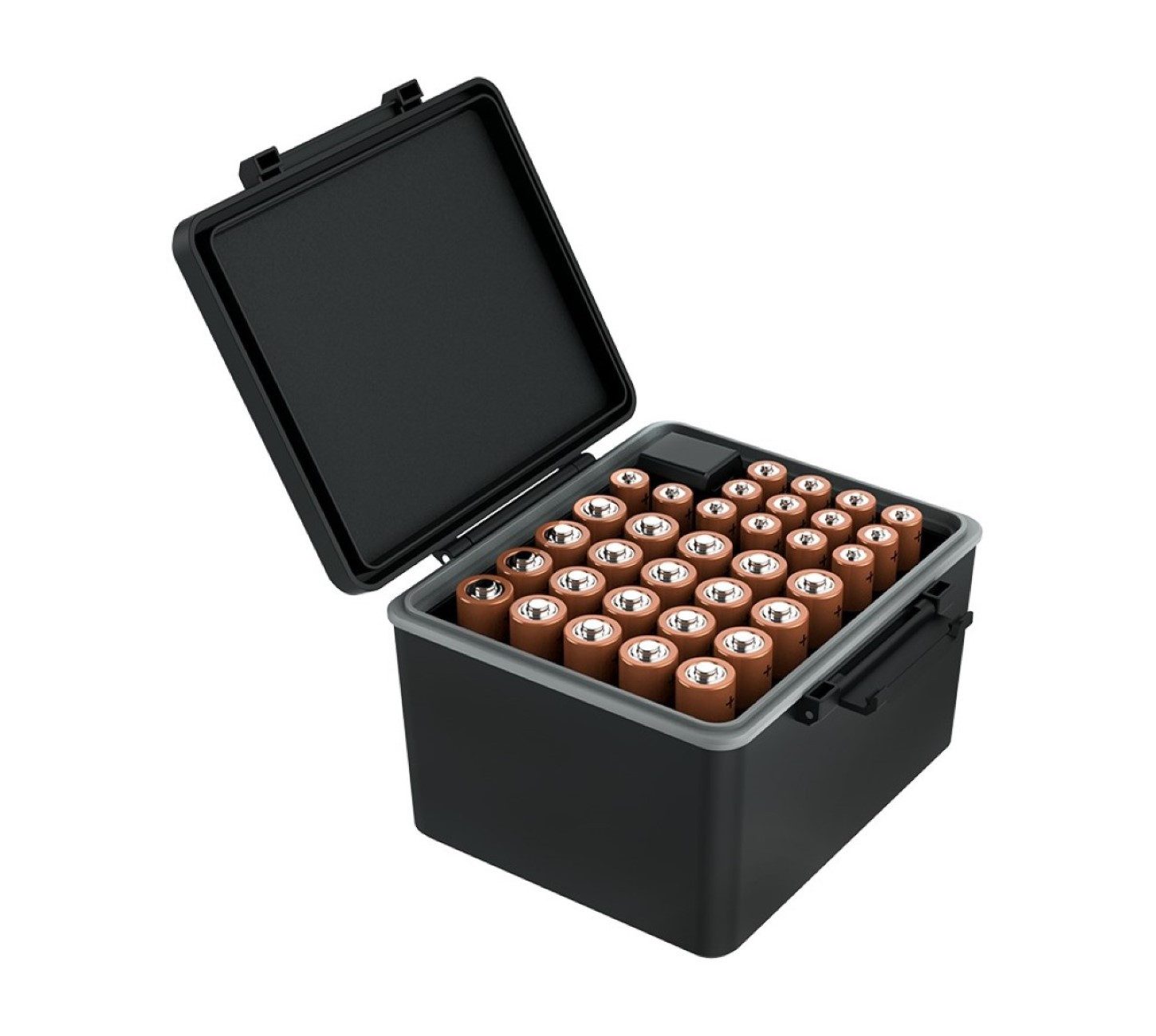 Batteriebox Battery Case Batteriebox mit Batterietester für AA/AAA Batterien