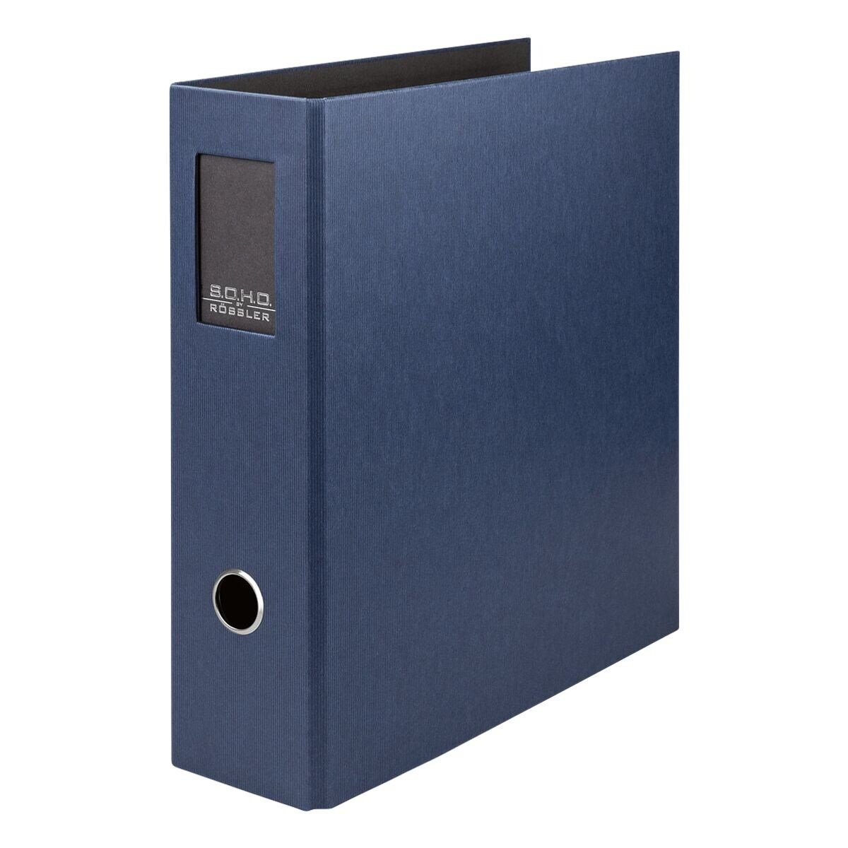 Rössler Aktenordner S.O.H.O., breit, handgefertigt, mit Rückenschild
