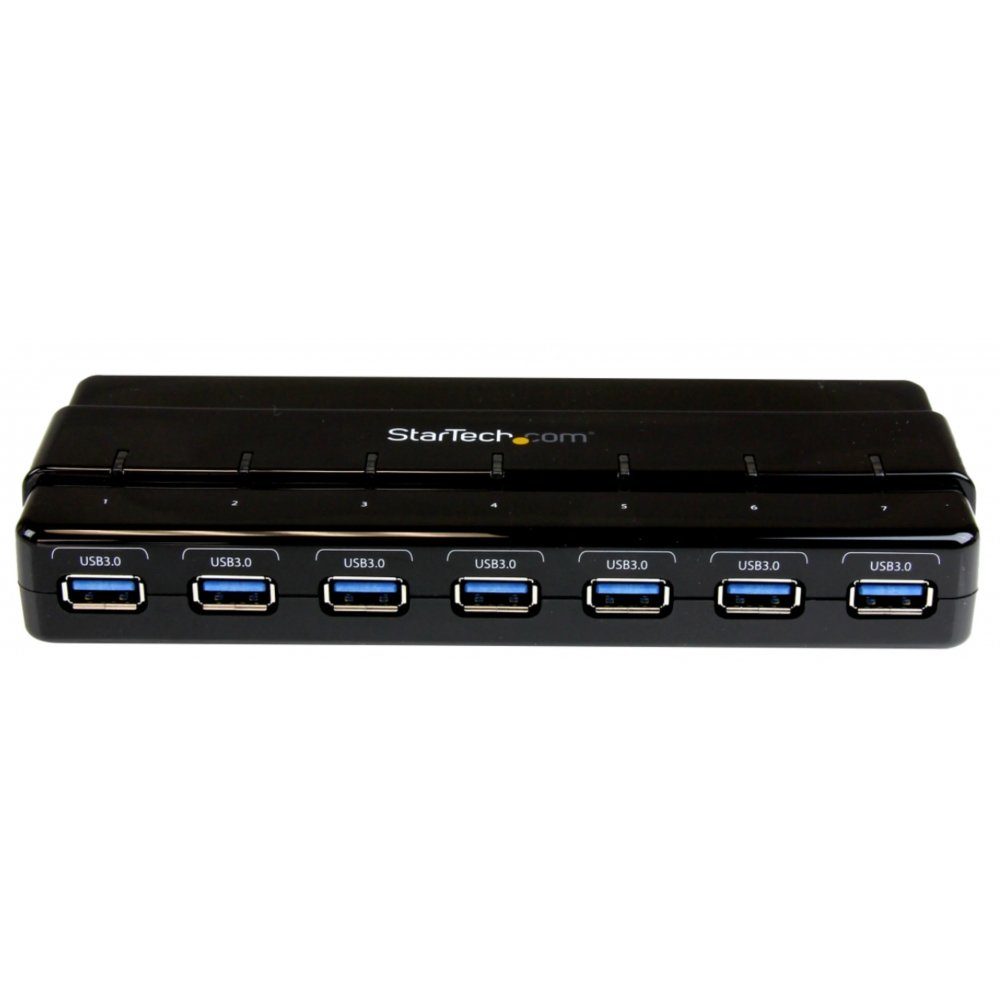 Startech.com 7 Port USB 3.0 SuperSpeed Hub - USB 3 Hub Netzteil - schwarz USB-Adapter