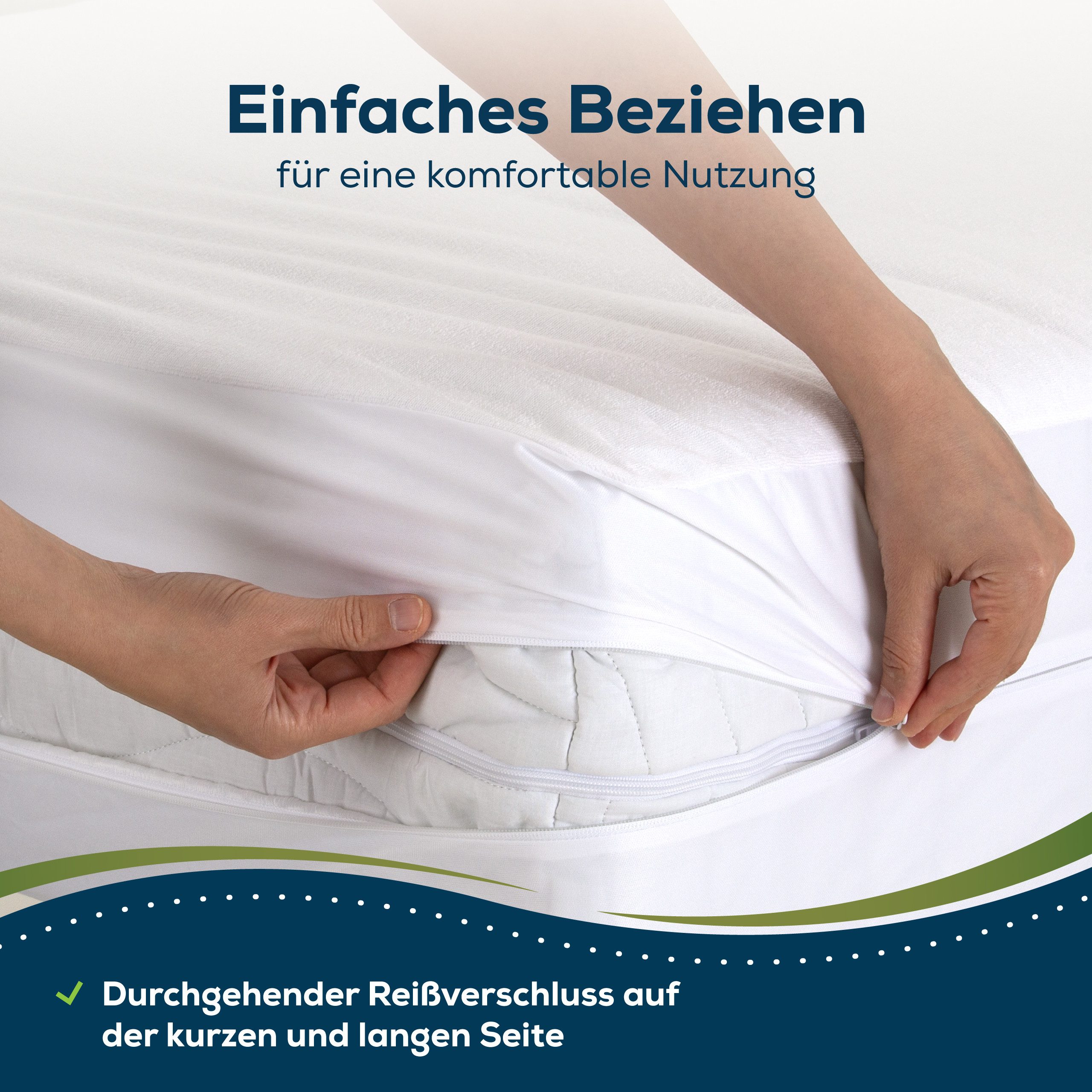 Encasing Matratzenbezug Rumdumbezug Matratzenschoner Sensalou, Inkontinenzschutz, Hygienebezug, Hochwertig – Bild 5 von 5