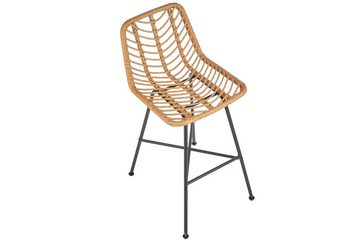 Konsimo Stuhl Hocker IDUS, synthetisches Rattan, Boho-Stil