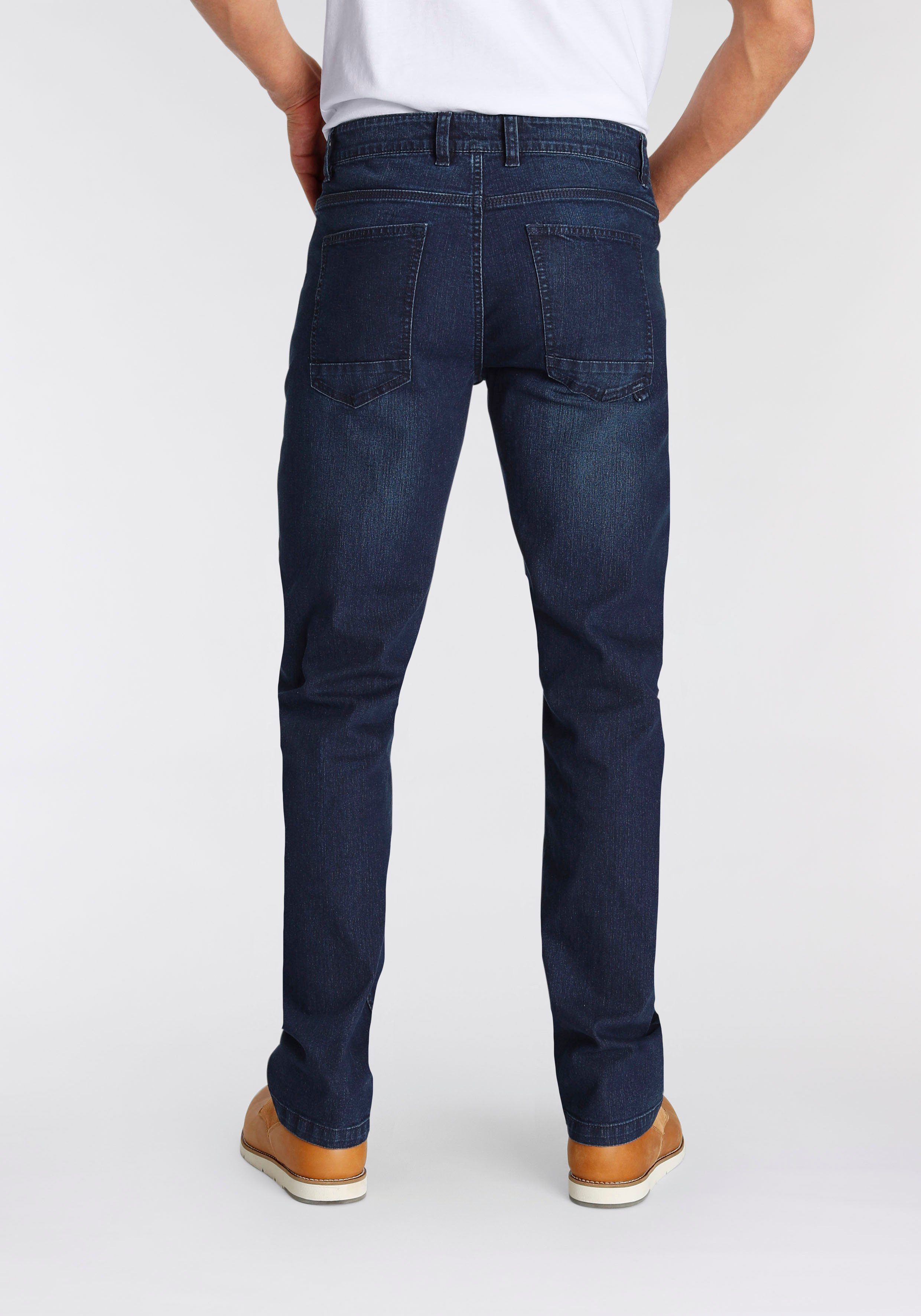 AJC Straight-Jeans dark Waschung blue leichter mit