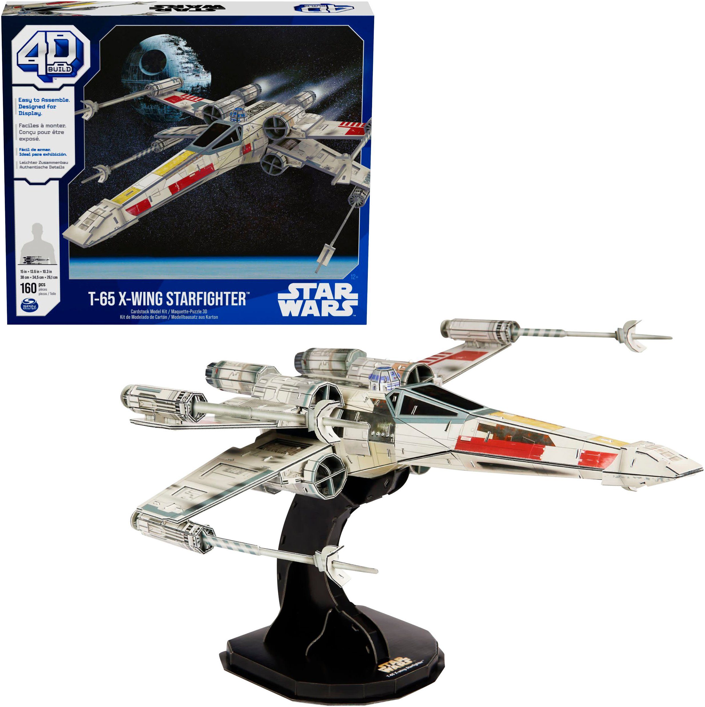 Spin Master 3D-Puzzle 4D Build - Star Wars - X-Wing Raumschiff, 160 Puzzleteile